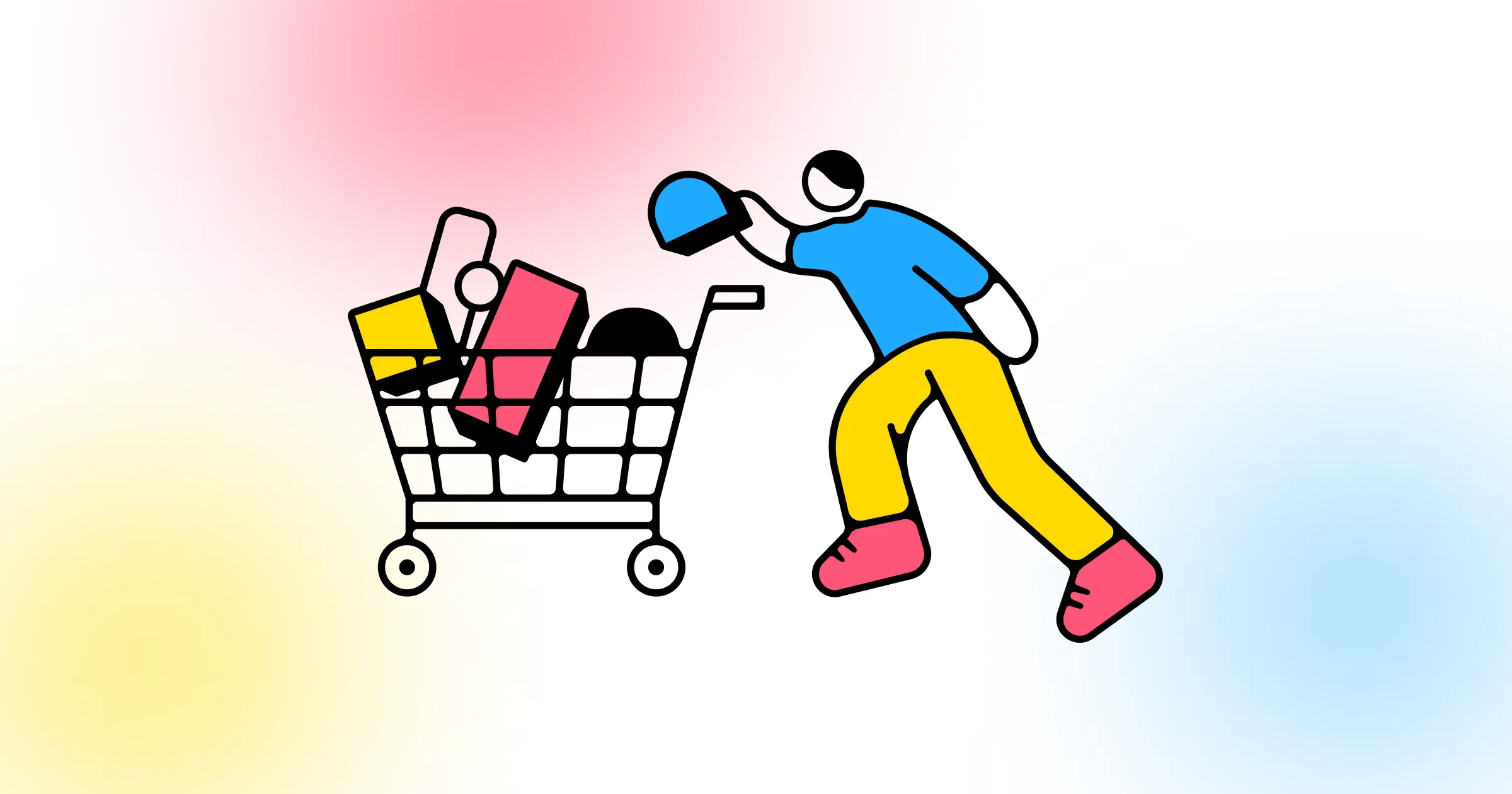 Interface de création de boutique e-commerce no-code avec produits et panier d'achat