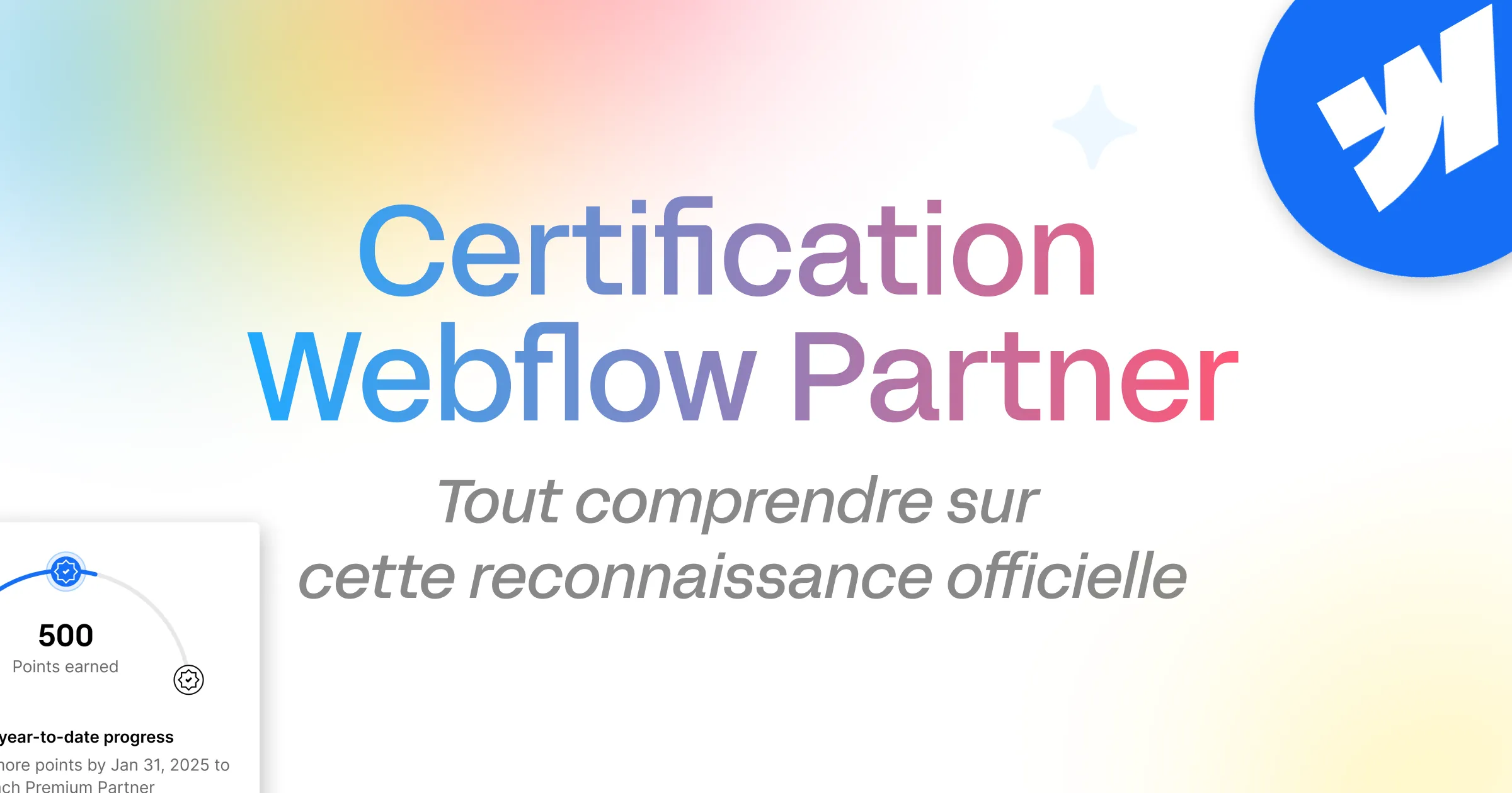 Badge certification Webflow Partner officiel