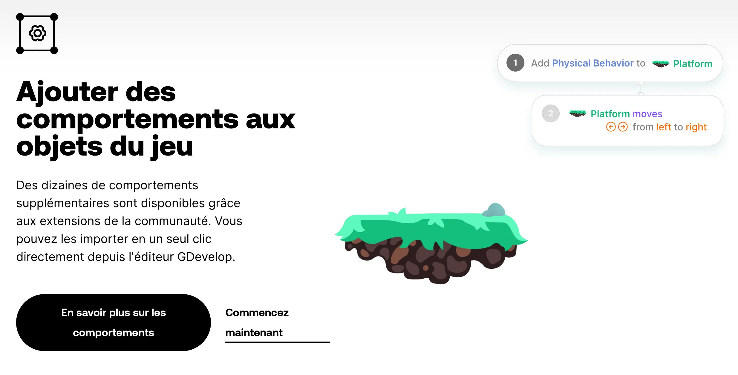 jeu de plateforme no code