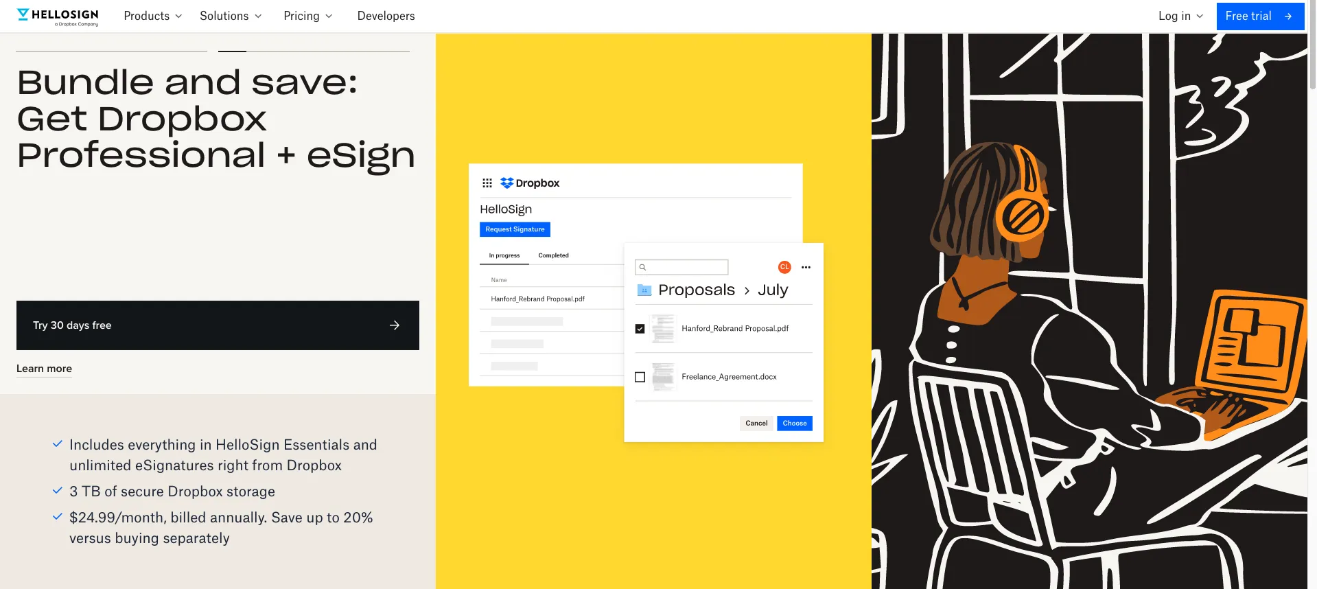 webflow e-signature