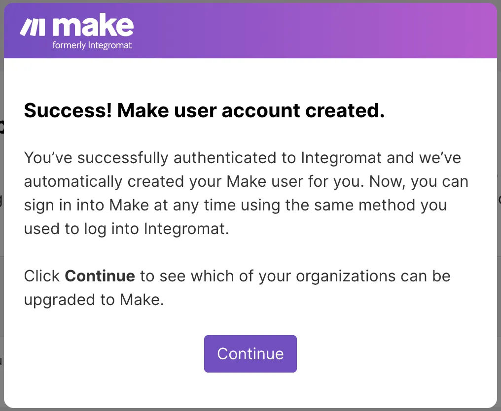 importer scenario integromat dans make