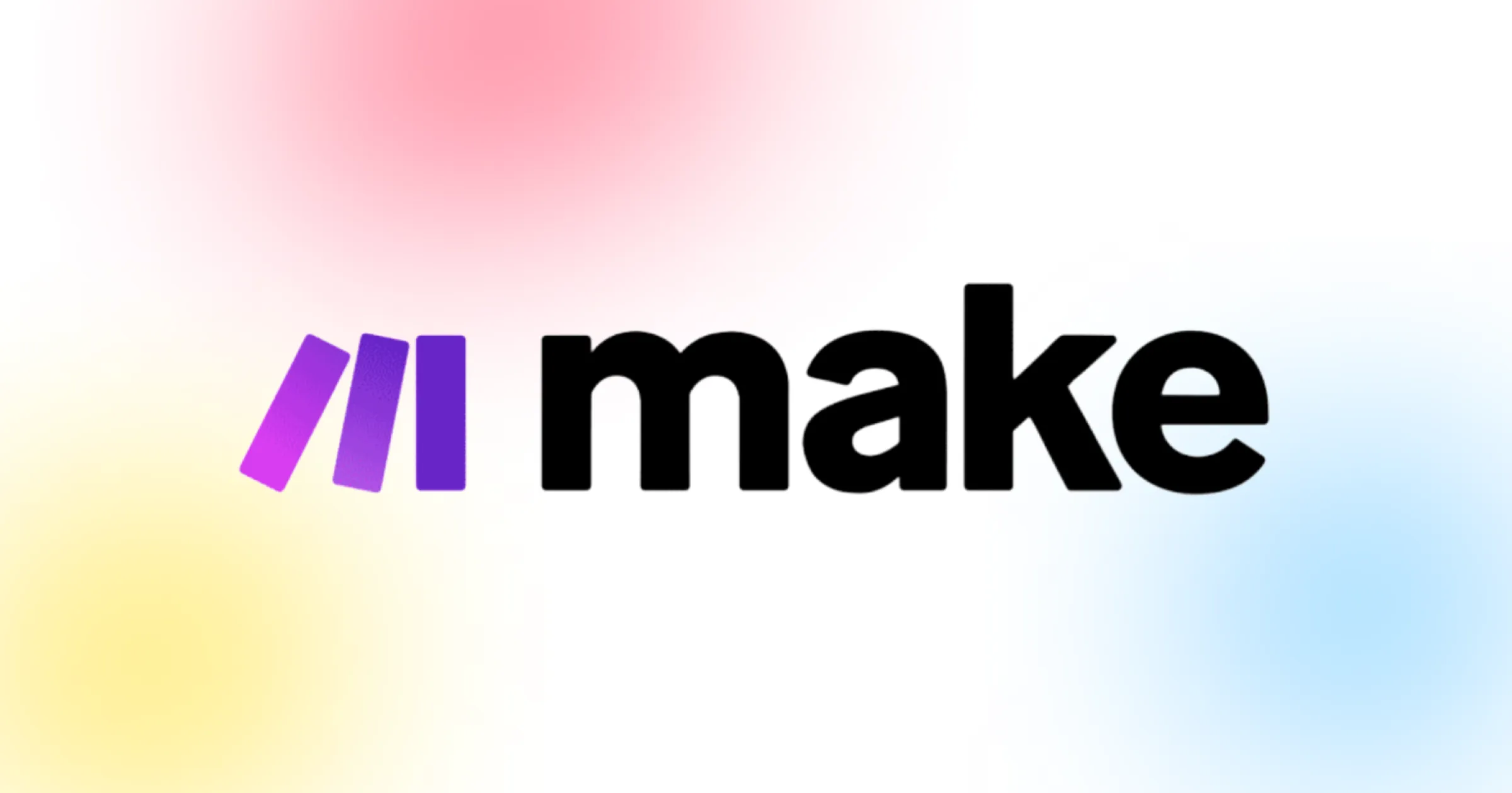 Logo transition d'Integromat vers Make avec timeline du changement
