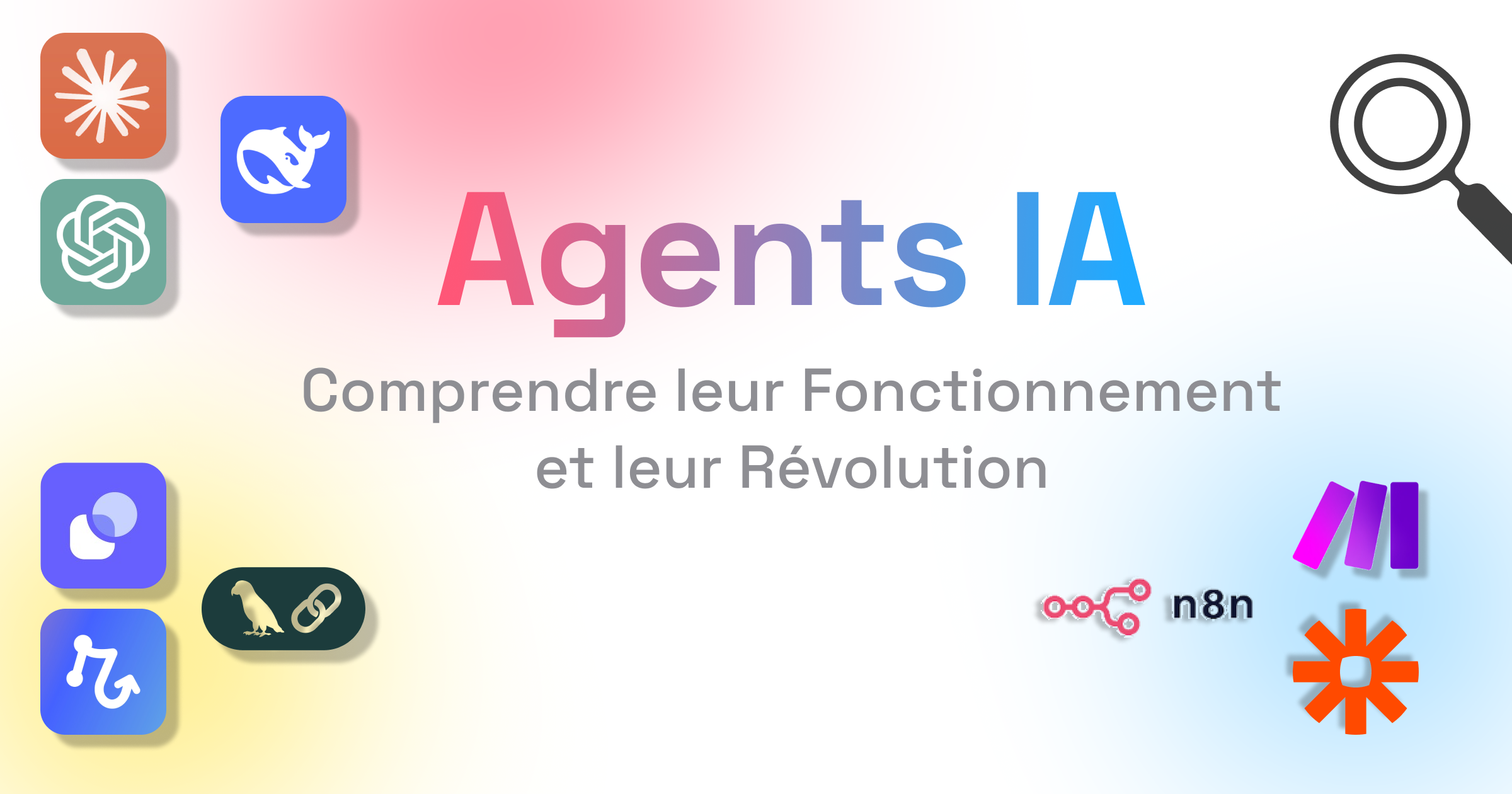 Schéma explicatif du fonctionnement et de l'architecture d'un agent IA.