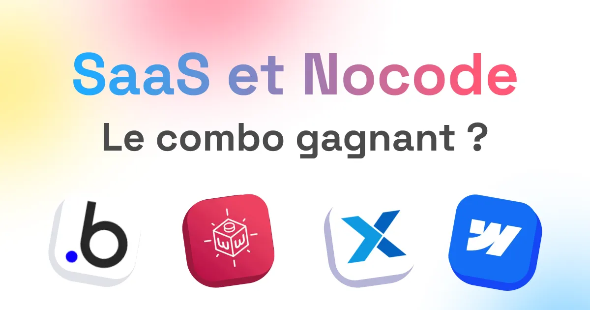 Infographie montrant les bénéfices du no-code/low-code pour le développement et la scalabilité d'un SaaS.