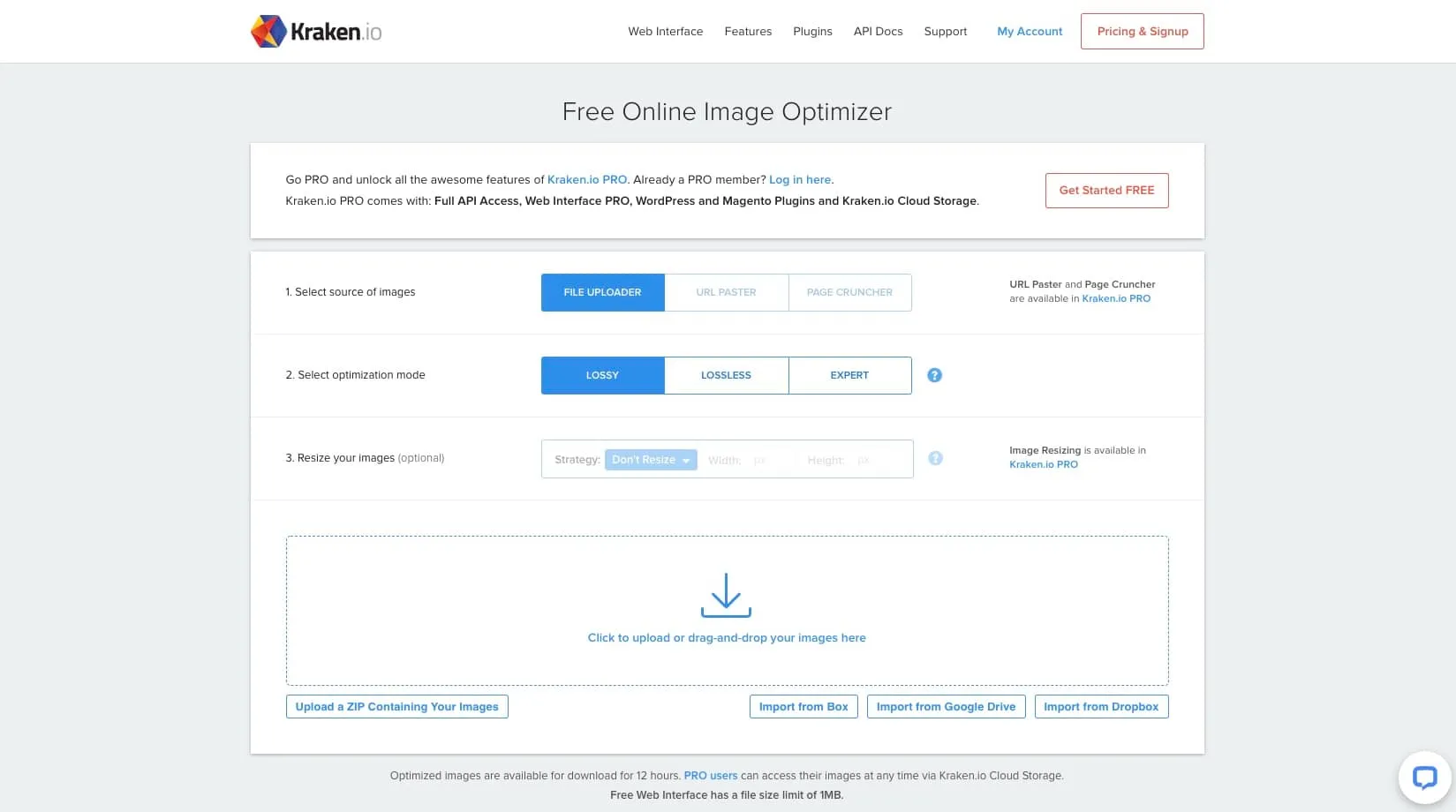 Convertisseur d'image gratuit Kraken