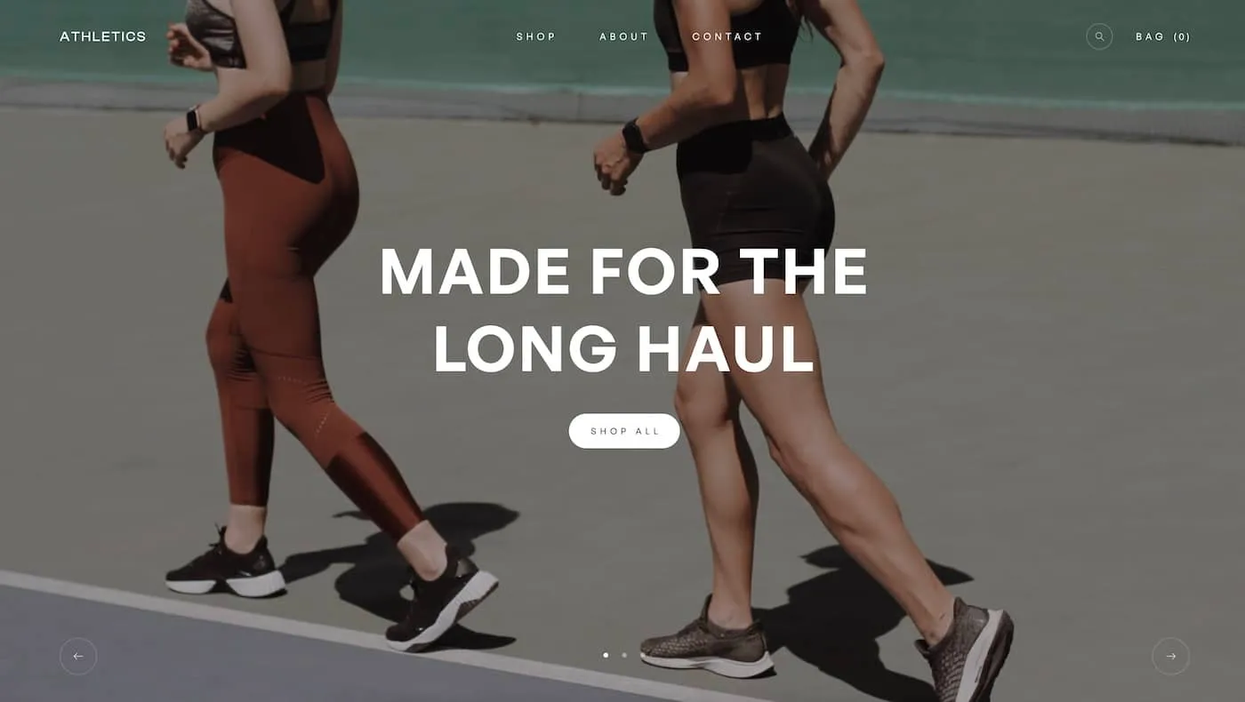 Athletics e-commerce template