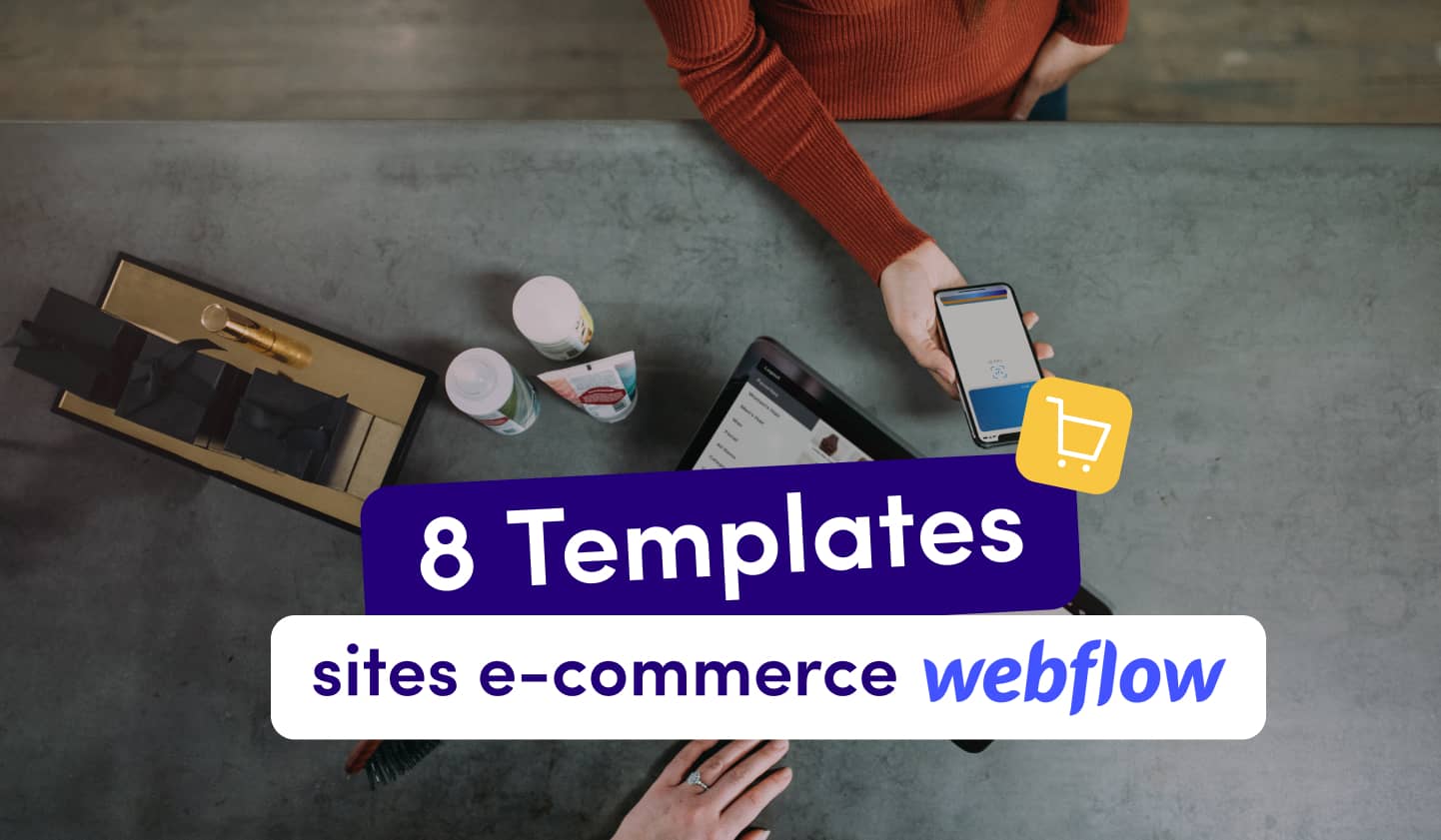 Vignettes des 8 templates e-commerce Webflow sélectionnés