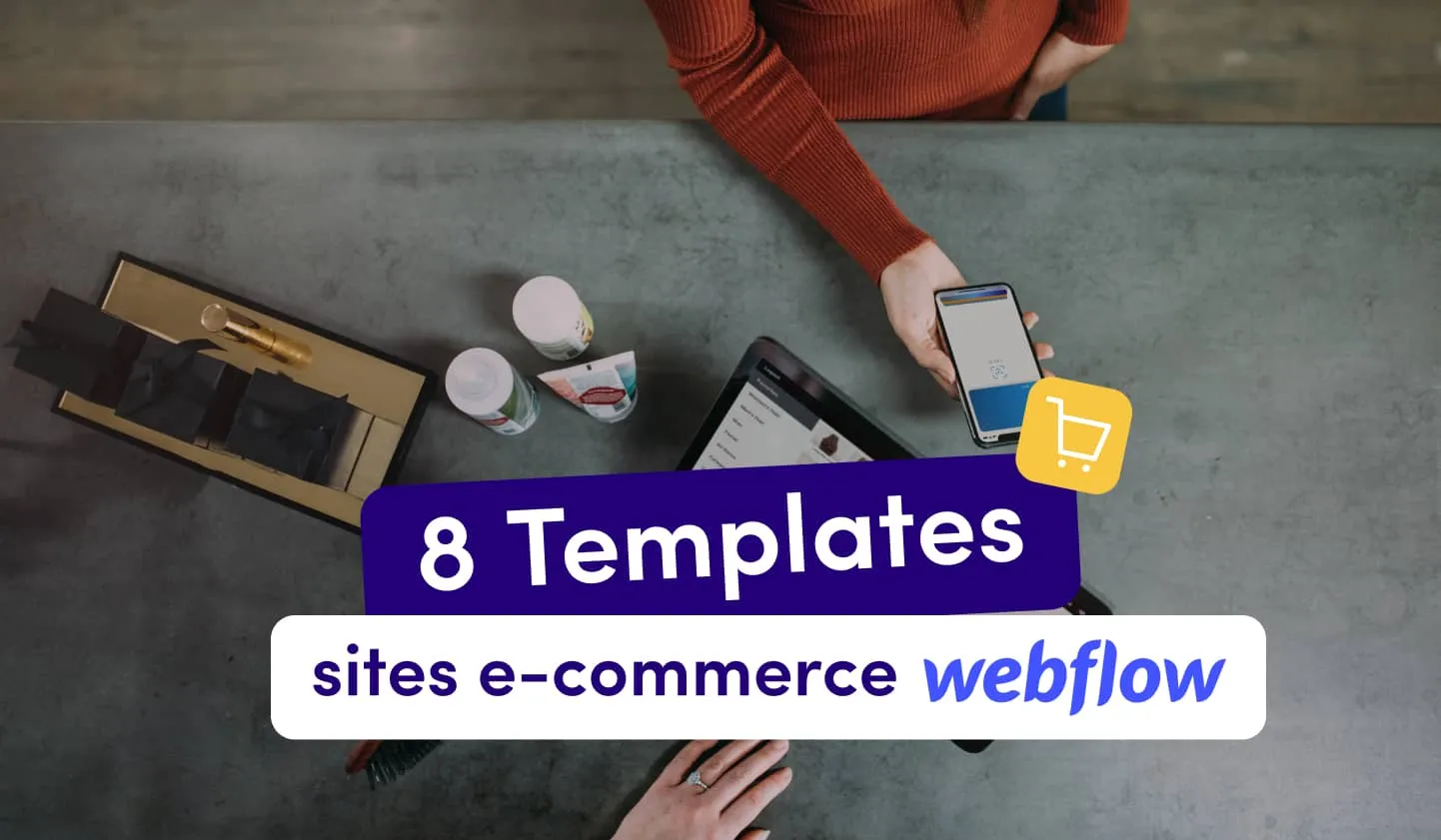Vignettes des 8 templates e-commerce Webflow sélectionnés