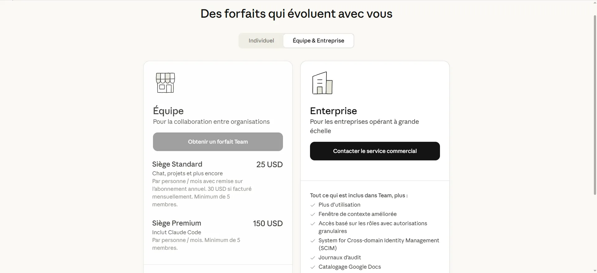 Offre Enterprise de Claude IA