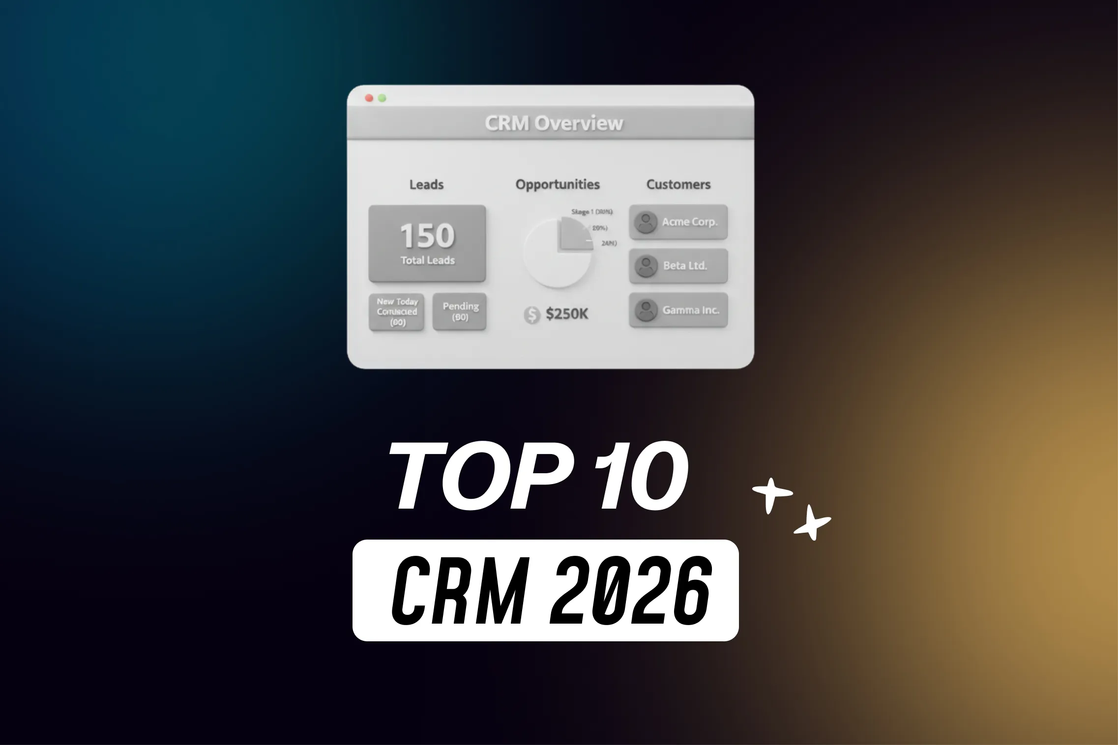 miniature avec écrit dessus : "Top 10 CRM en 2026"