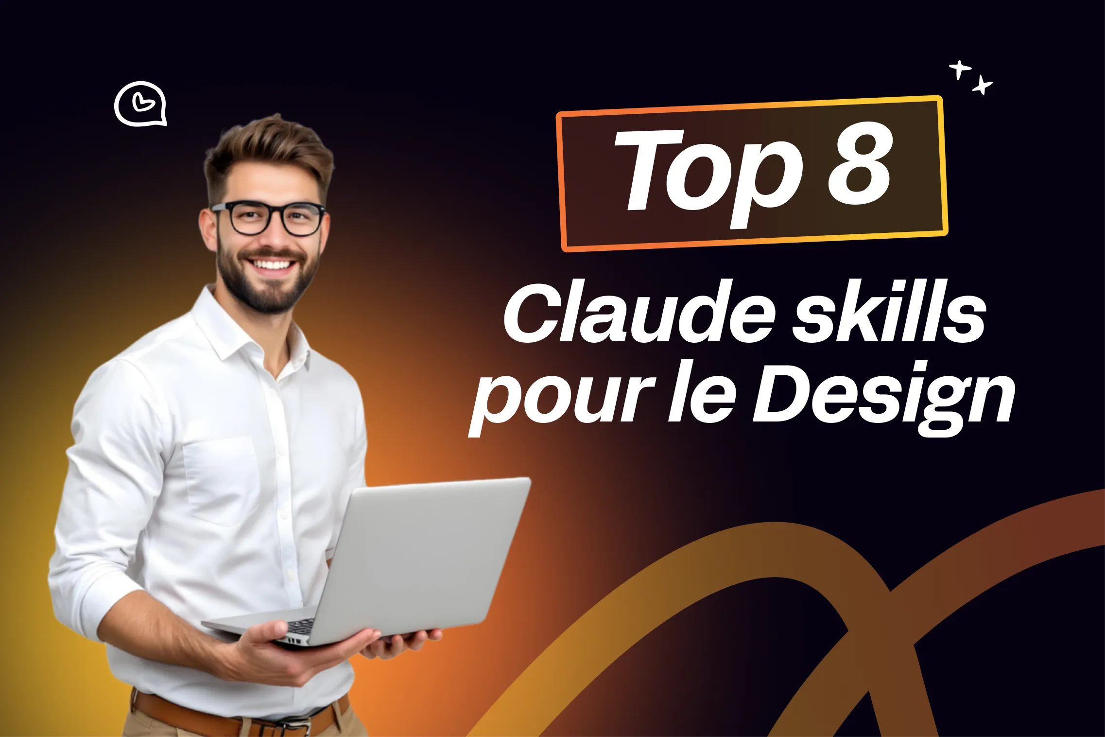 miniature avec écrit dessus : "Top 8 des Claude Skills pour les designers et les développeurs front-end"