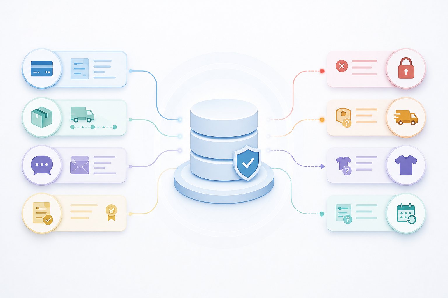 Data hub with secure connections