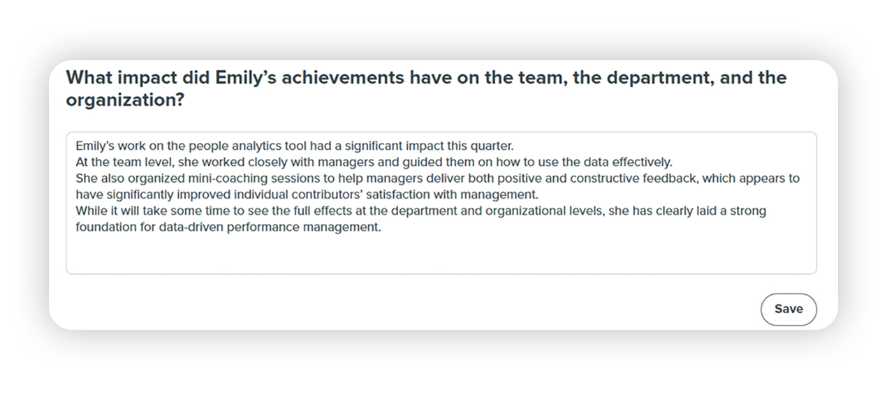 What impact Emily's achievements