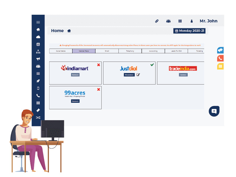 Seamless Integration: 99acres with Corefactors CRM (Earlier Teleduce)