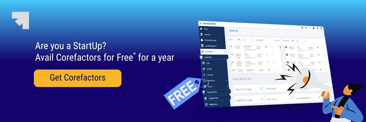 Get free CRM for your startup