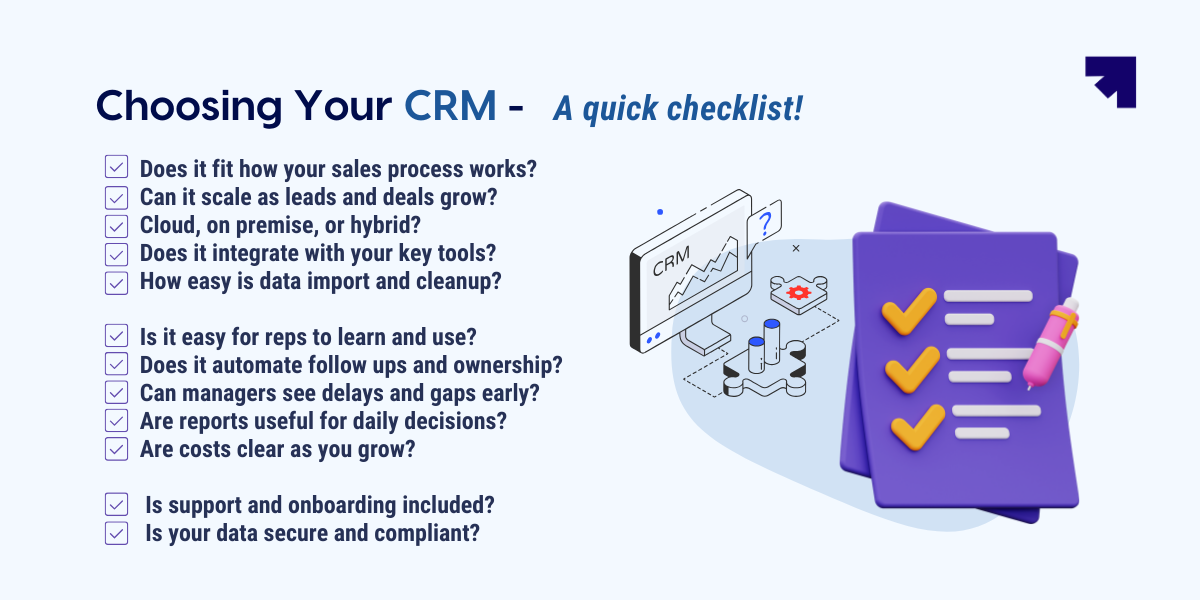 Choosing Your CRM: A quick checklist!