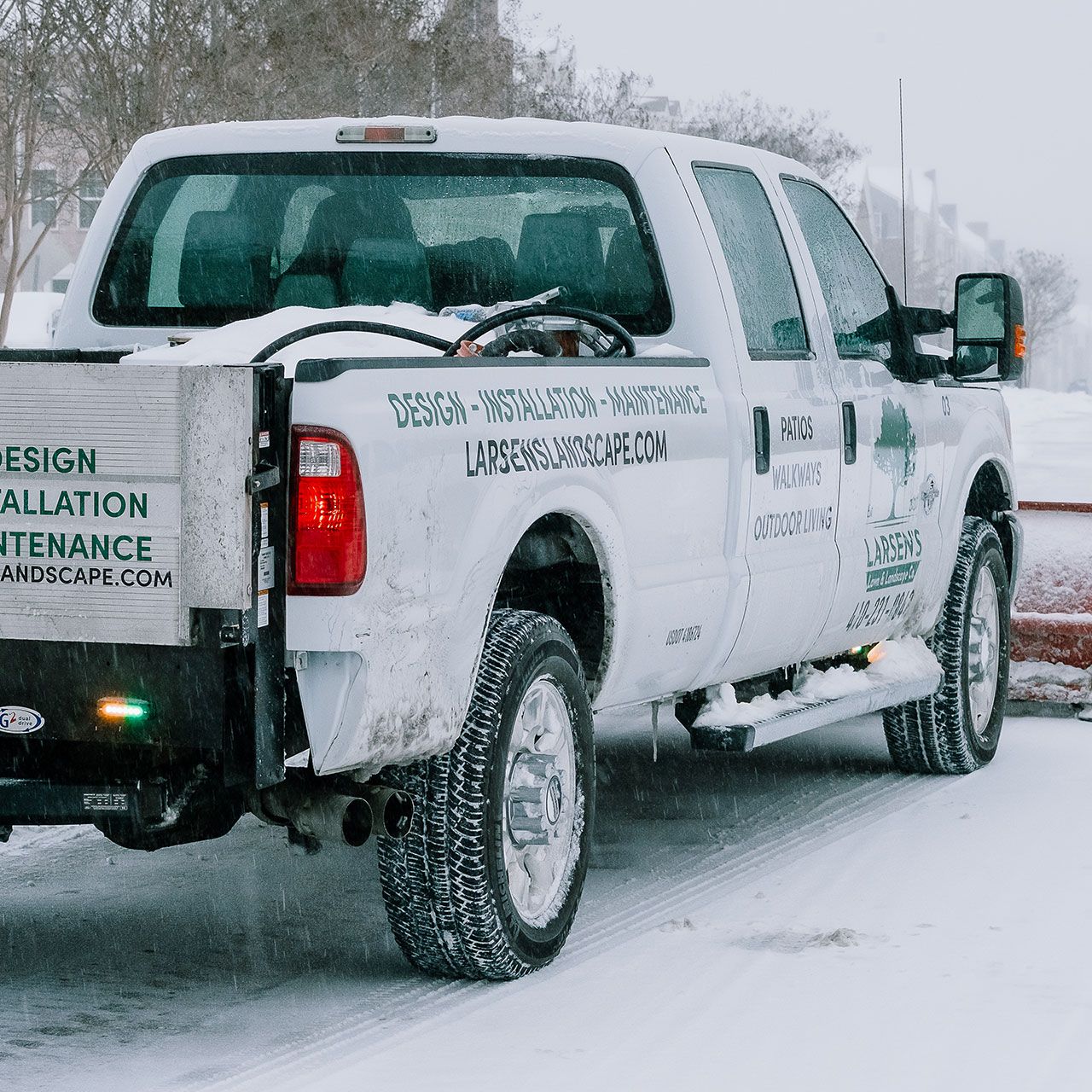 Larsen’s Lawn & Landscape local snow services near me in Annapolis, MD.