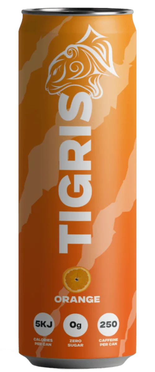 A can of orange tigris juice.