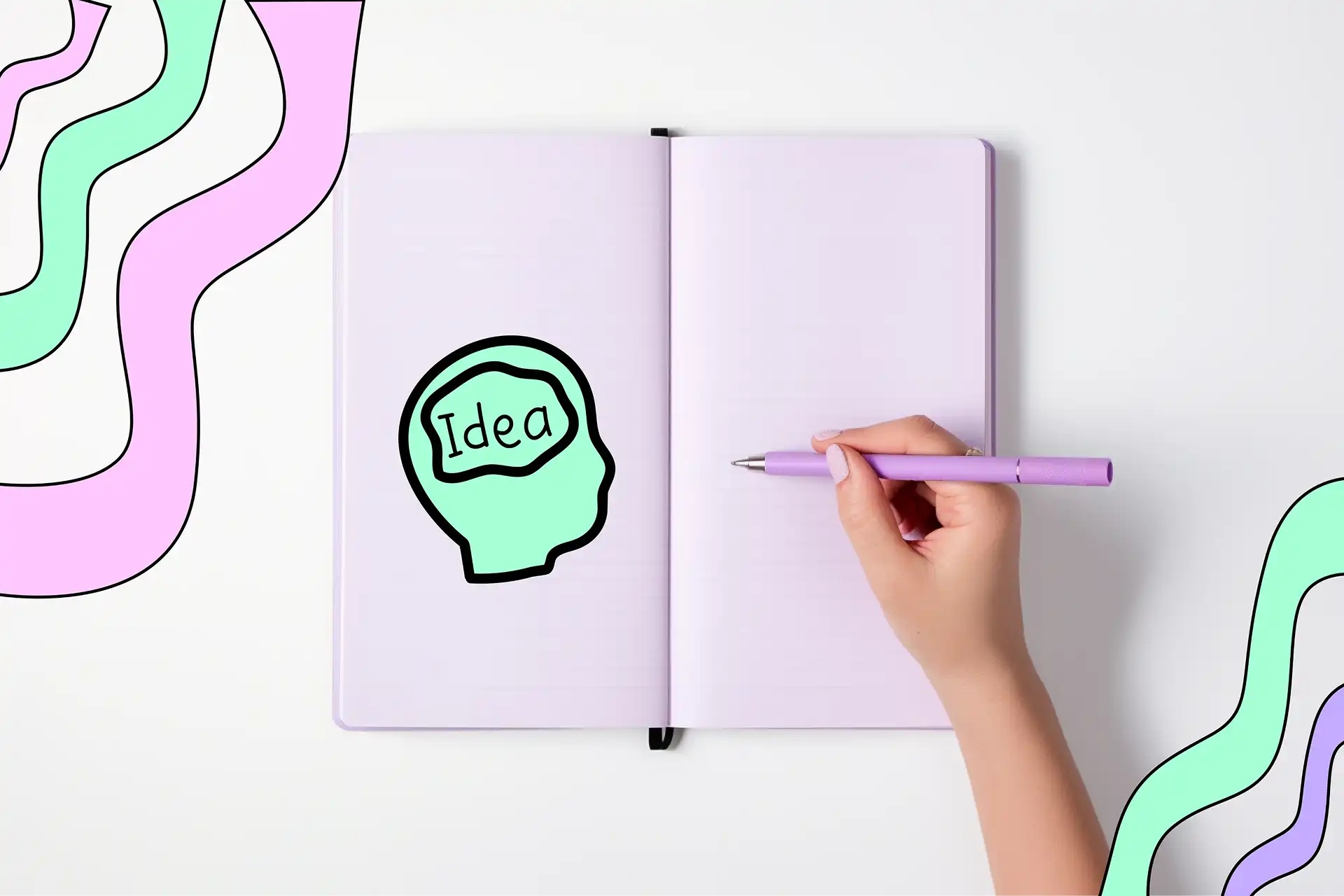 a person writing in a notebook