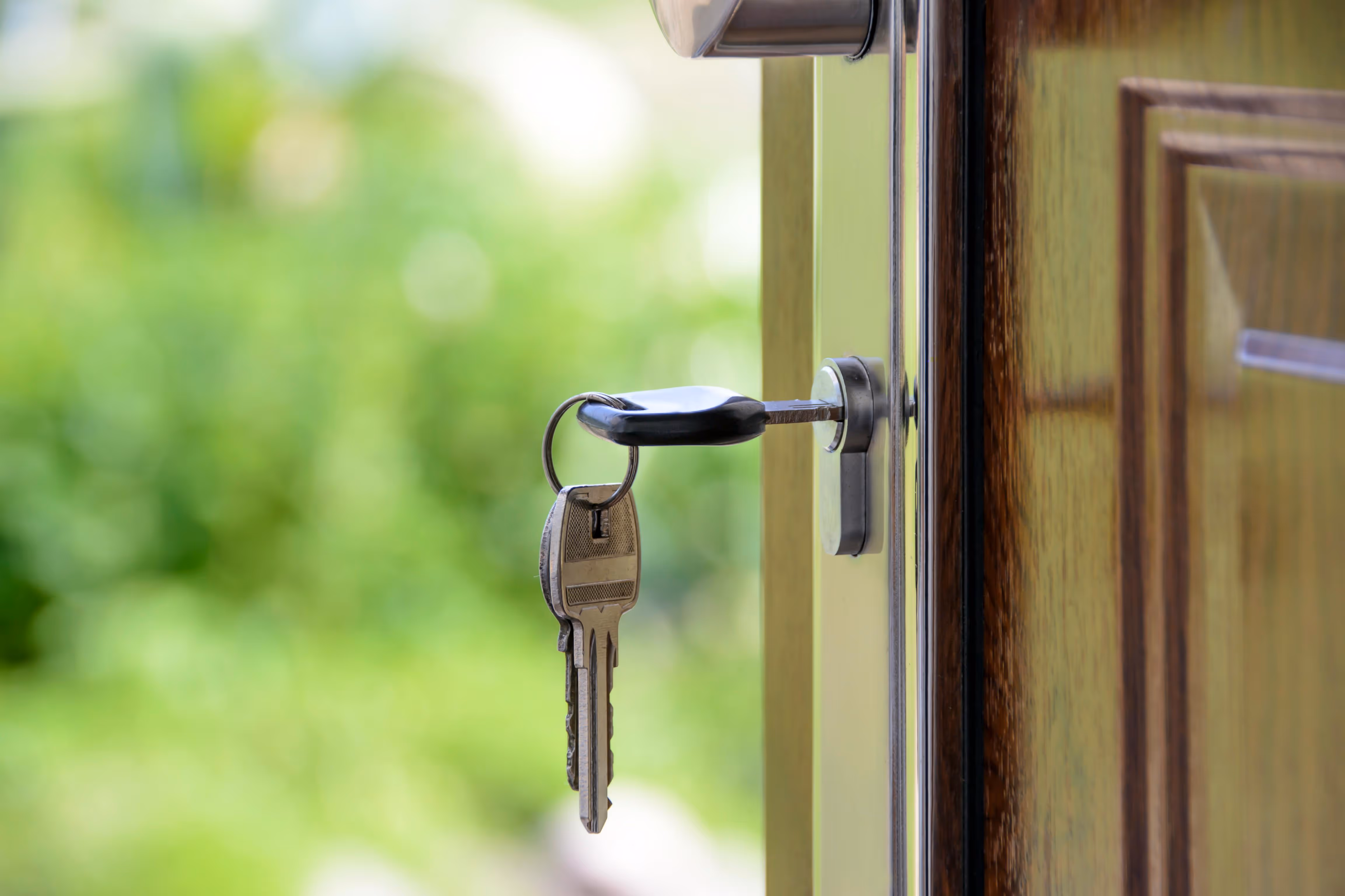 Key in a front door