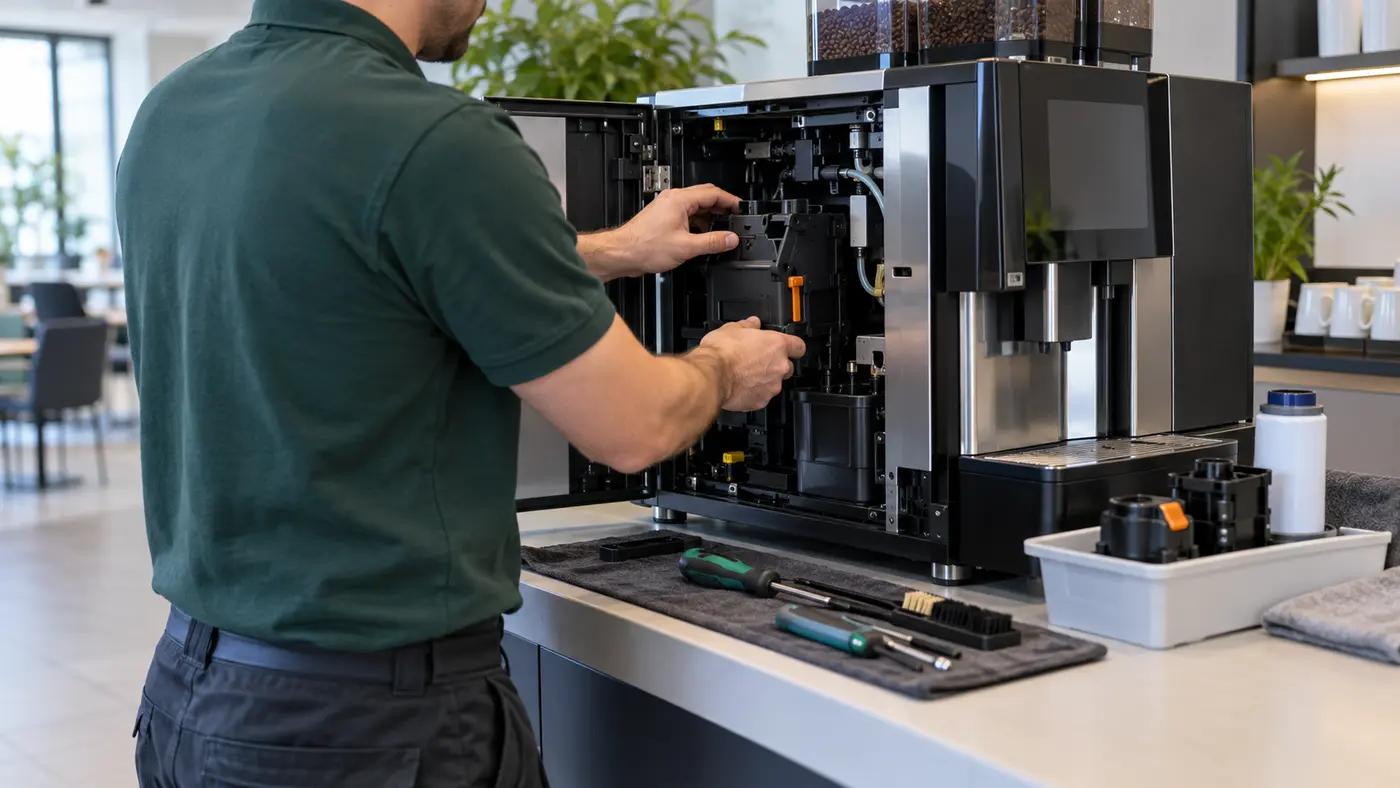 Maintenance d’une machine à café professionnelle en entreprise