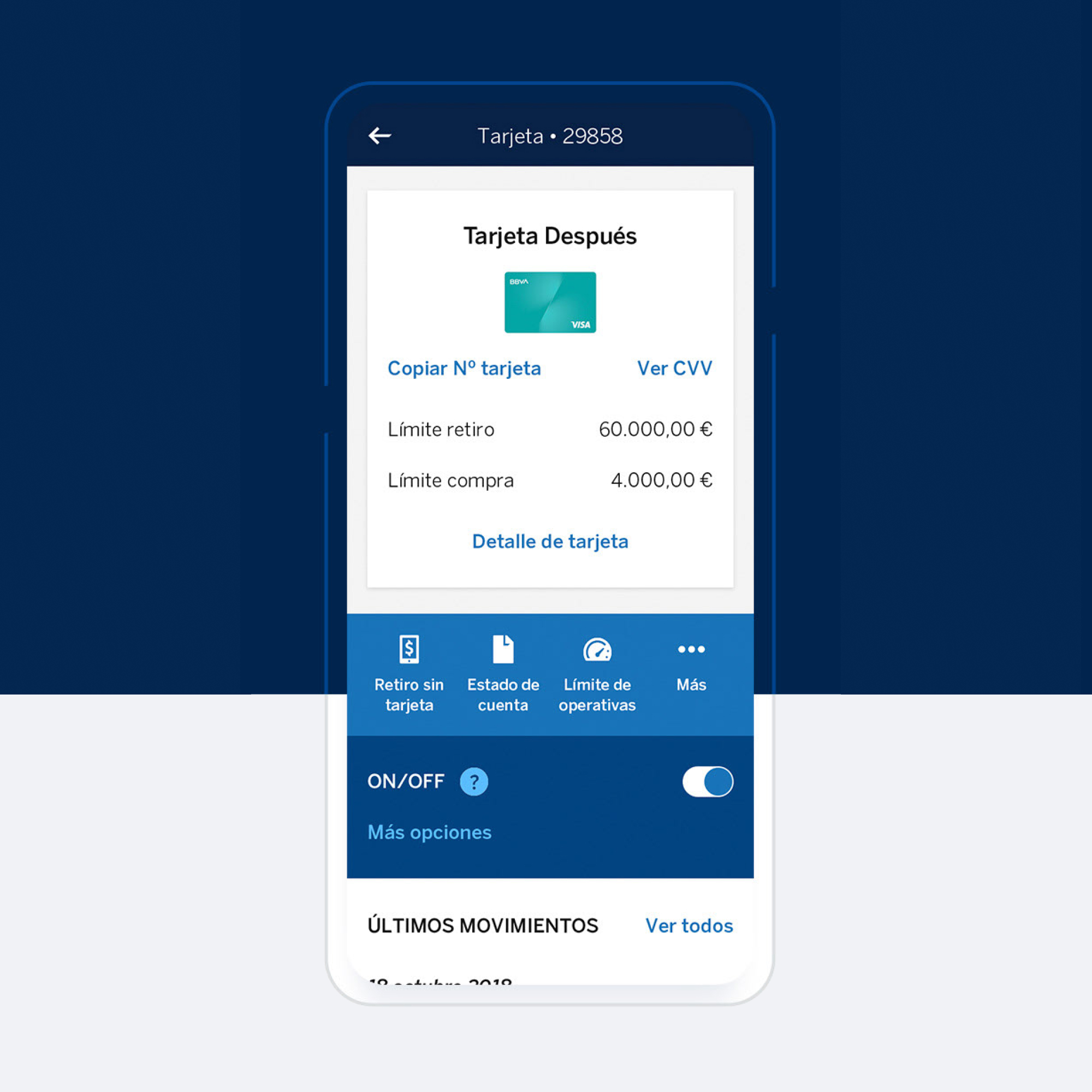 Account screen