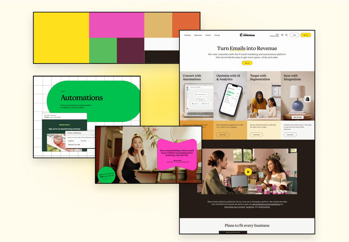 Refreshing Mailchimp's homepage to improve paid activations