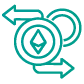 Crypto game development icon