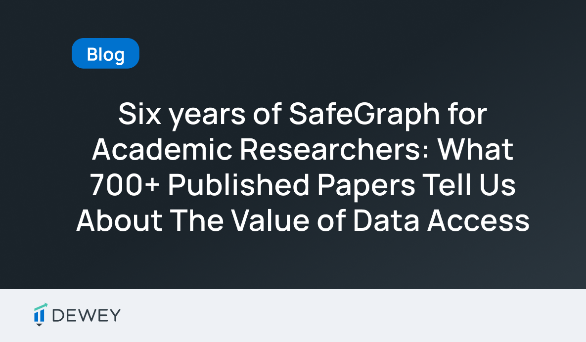 Six years of SafeGraph for Academic Researchers: What 700+ Published Papers Tell Us About The Value of Data Access