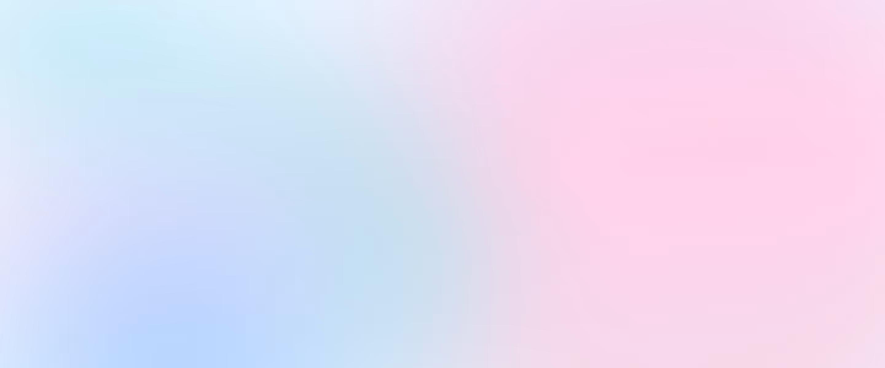 Soft pastel gradient background blending light blue, pink, and lavender colors.
