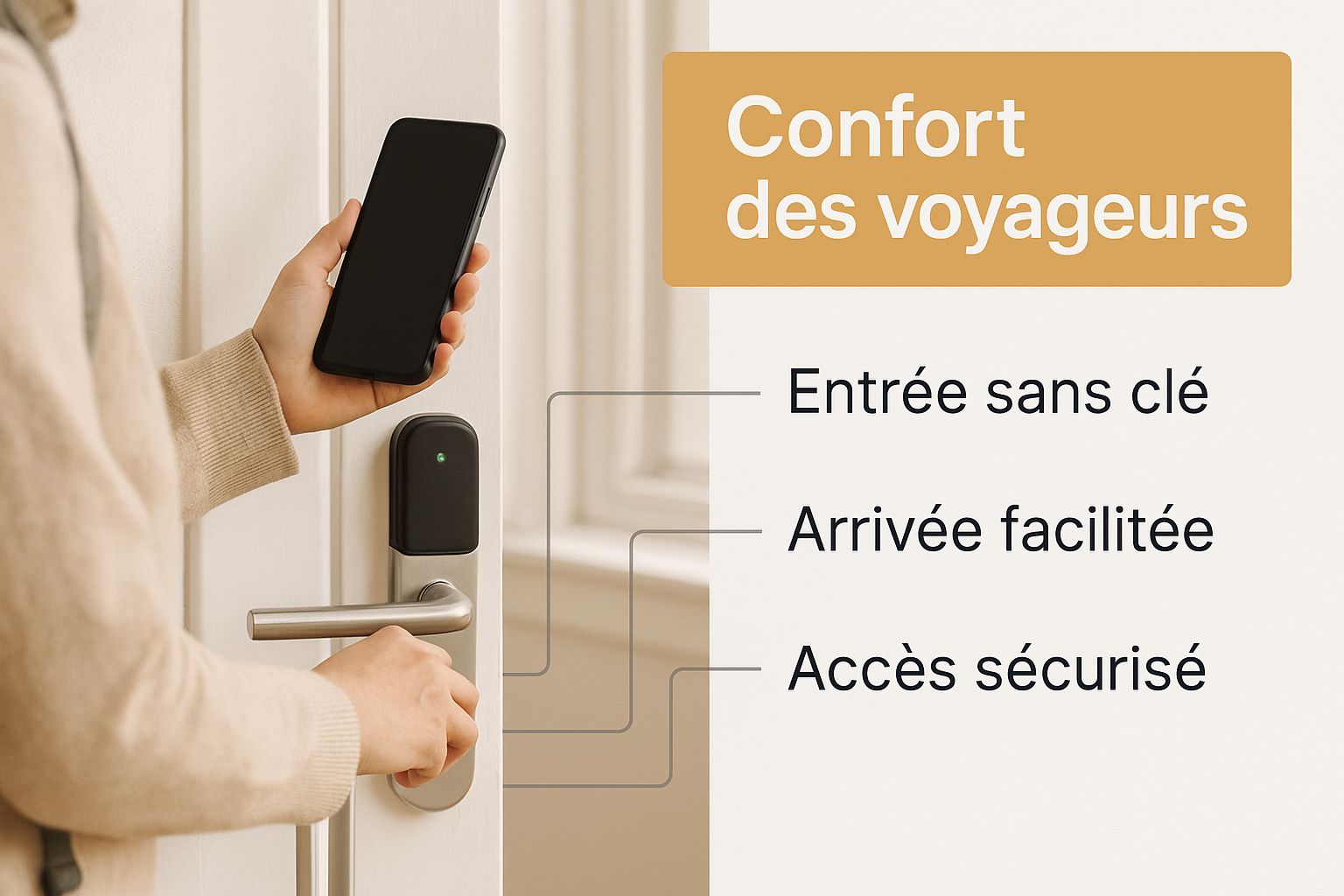 Infographic about smart lock location saisonnière