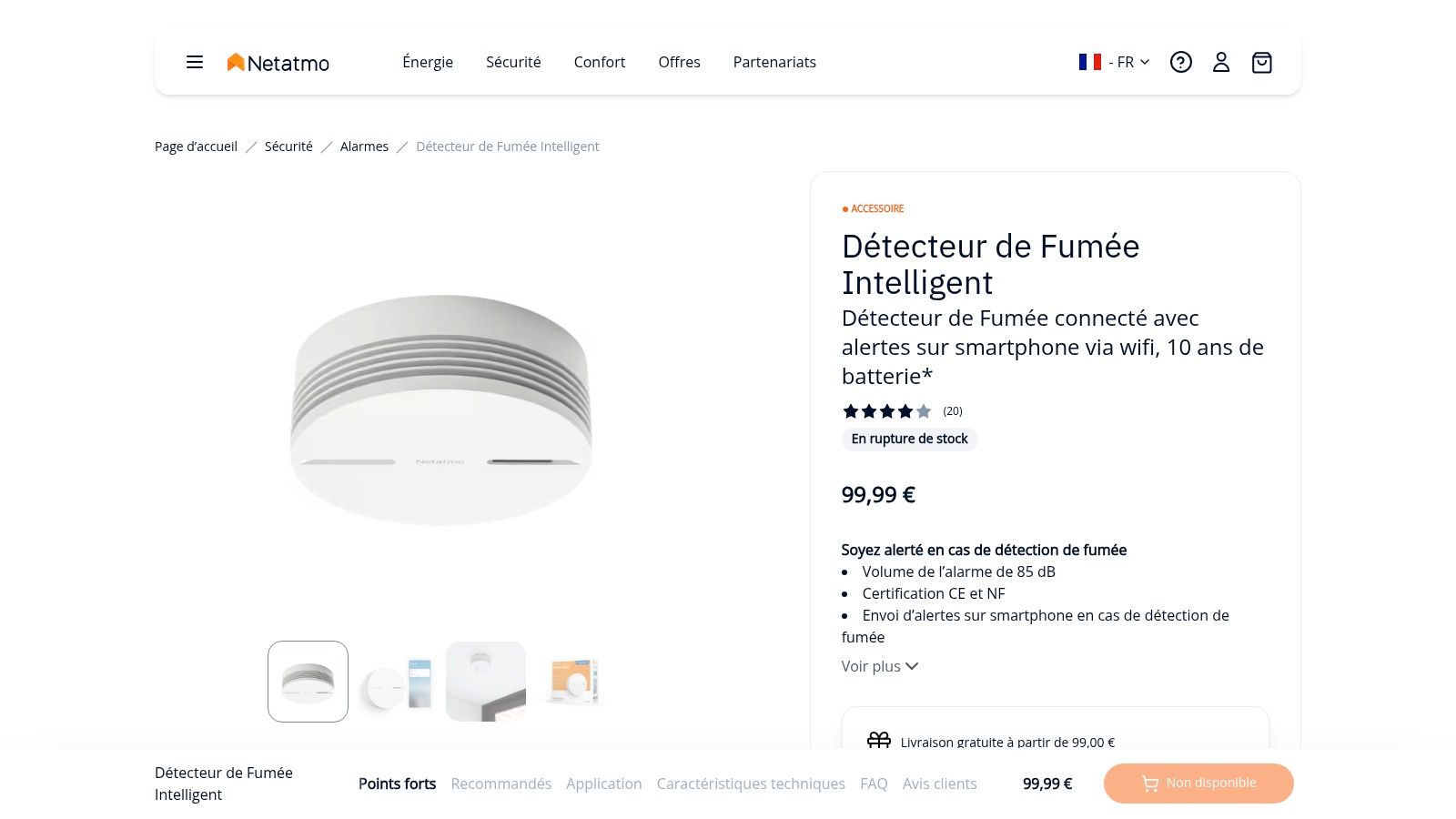 Netatmo (site officiel) – Sécurité, détection, chauffage