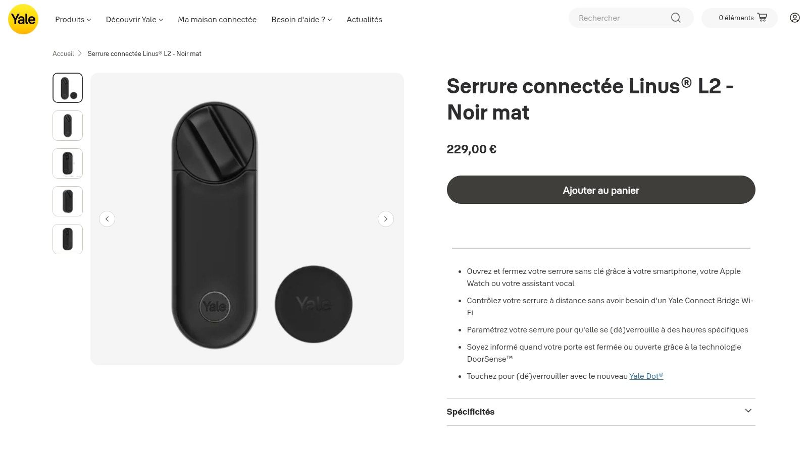 Yale Home France (site officiel) – Serrure Linus L2 et écosystème