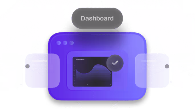 A purple device with a dashboard on top of it