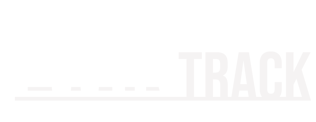 White logo of a twin track by dawood