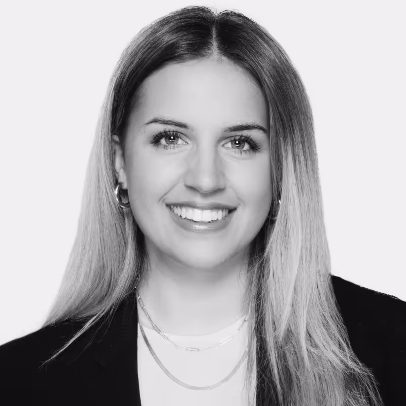 A black and white portrait photograph of Molly Nunn