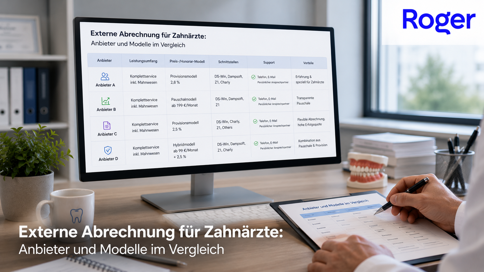 Zahnärztliche Abrechnung wird extern bearbeitet