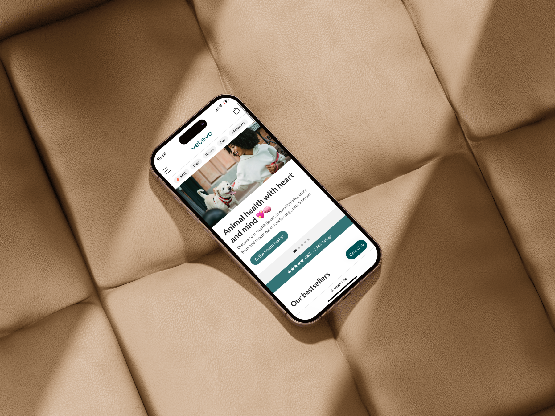Vetevo project mockup