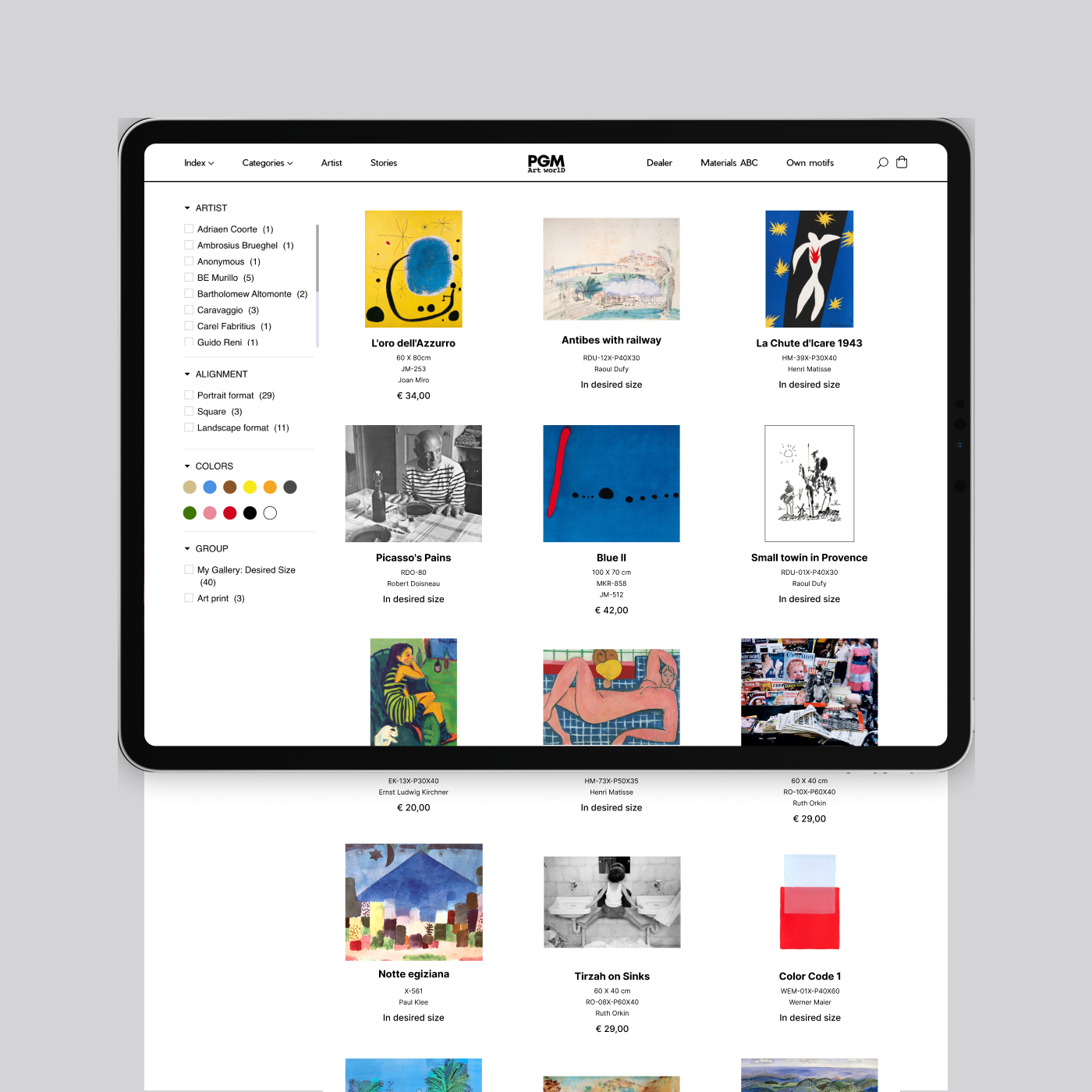 PGM ArtWorld ID project mockup.