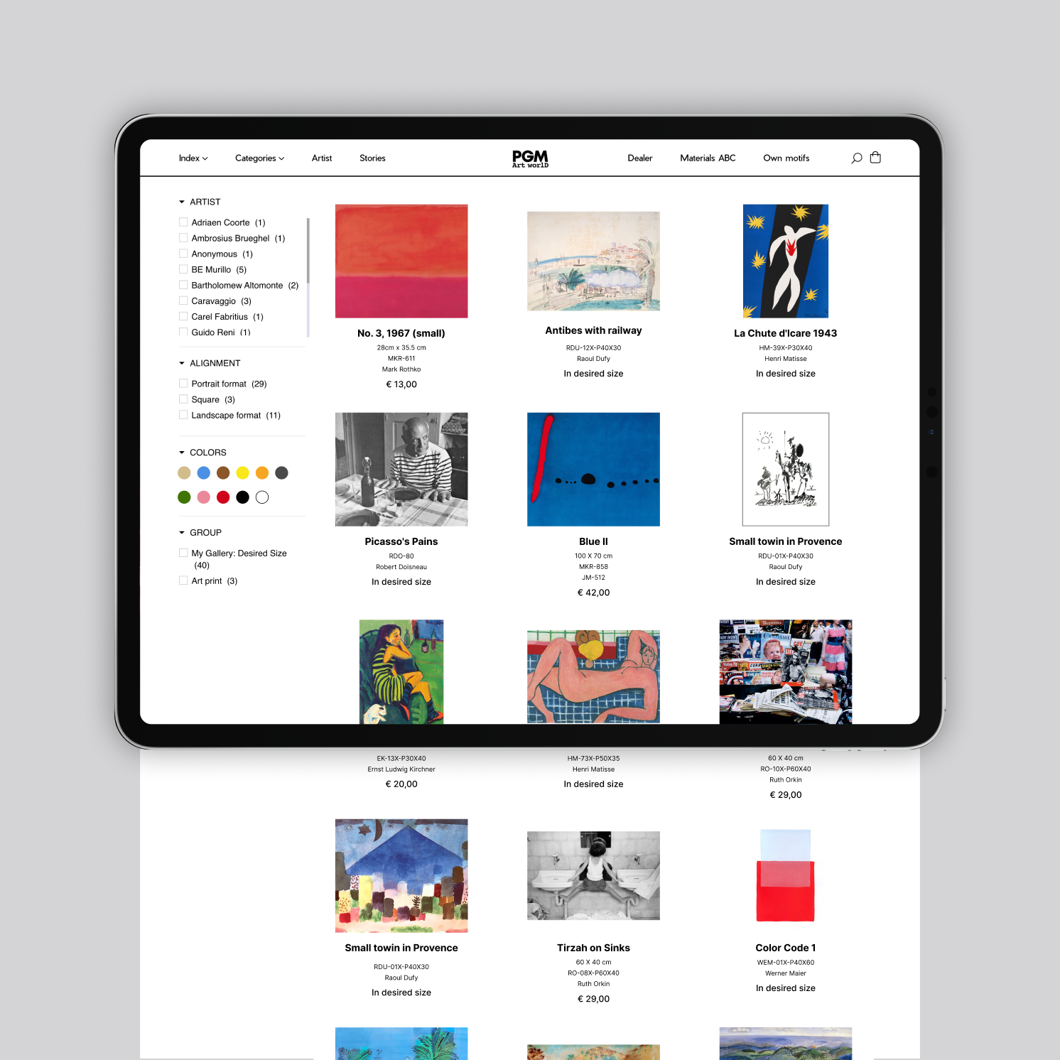 PGM ArtWorld ID project mockup.
