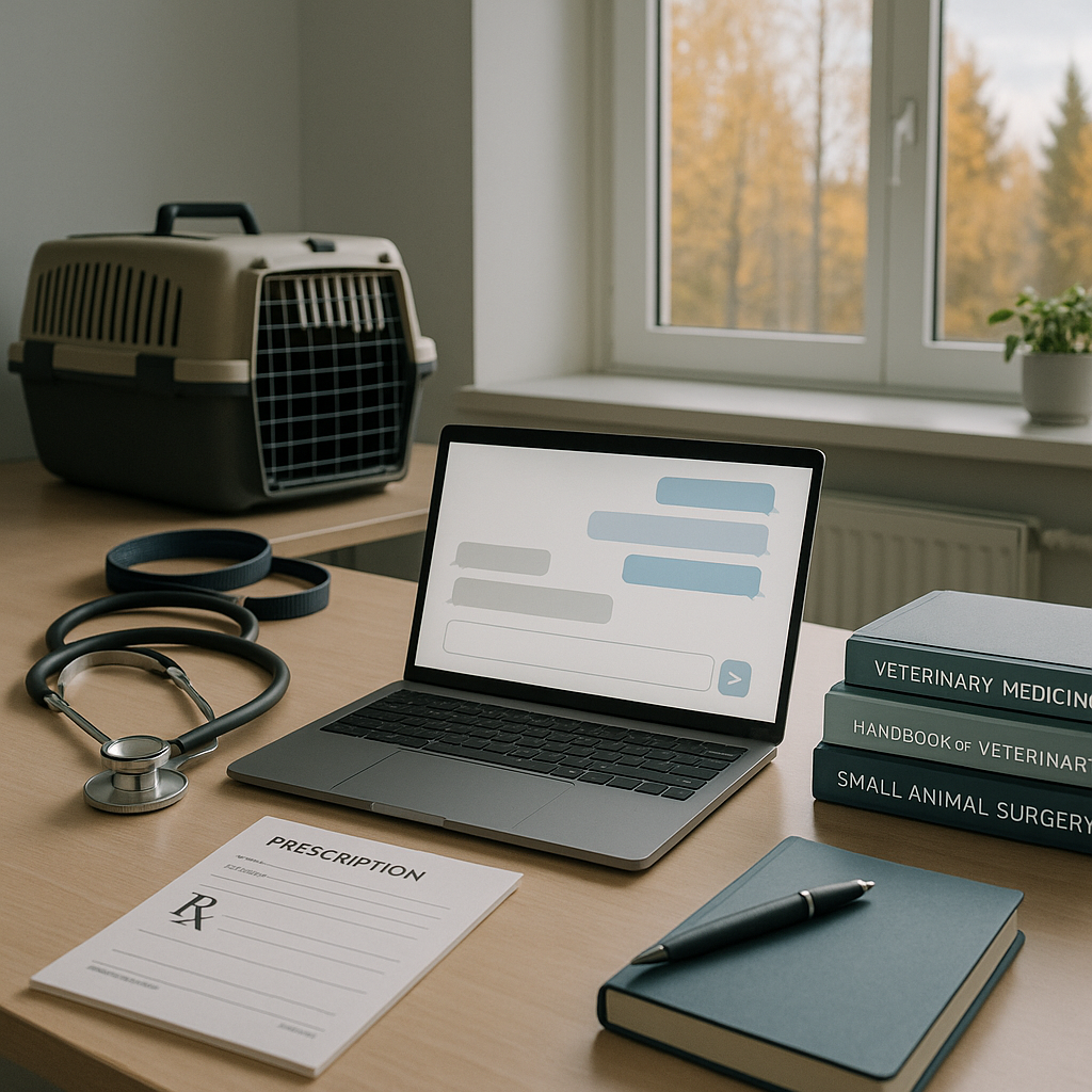 Erfaren veterinär erbjuder direktrådgivning i stor livechatt om djurhälsa