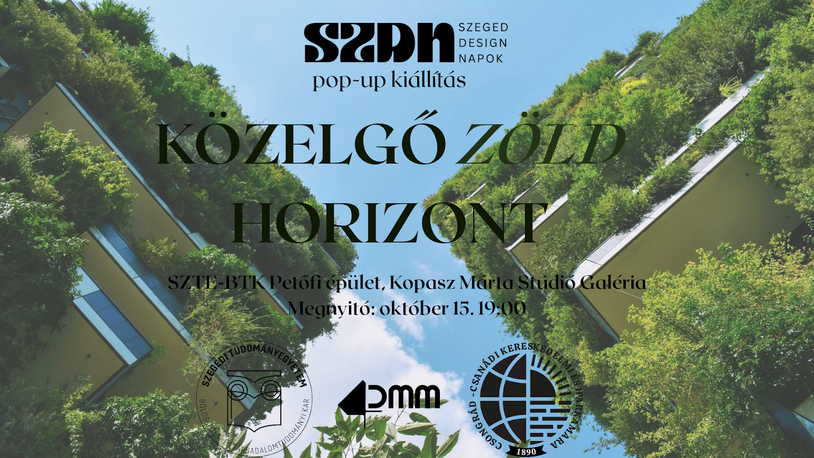 Közelgő zöld horizont pop-up kiállítás