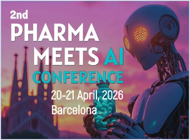 Banner of the UBIQ's upcoming conference in Barcelona Pharma Meets AI Conference