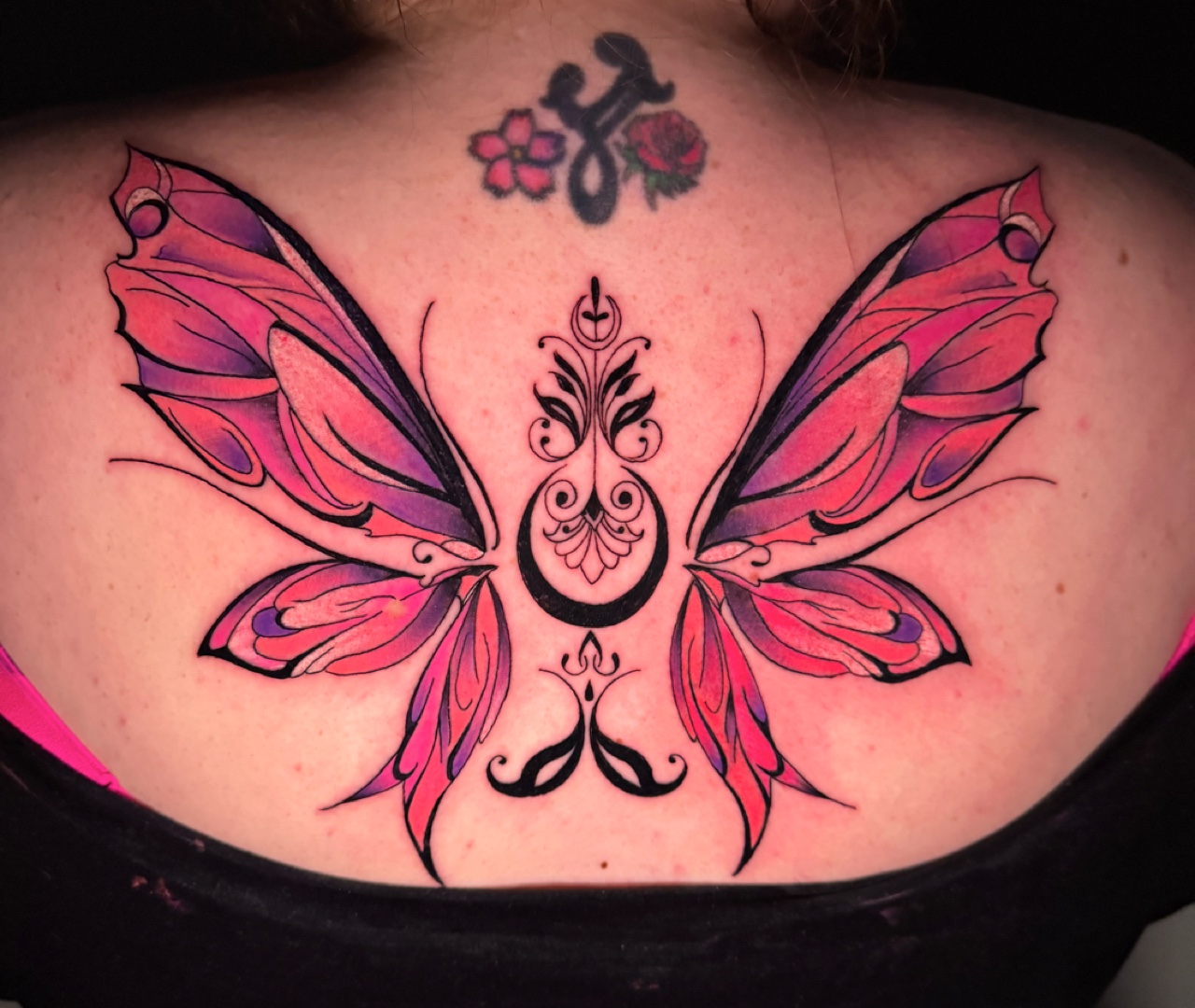 American traditional tattoo with bold lines and classic color at Santana Studio Co, Fort Worth