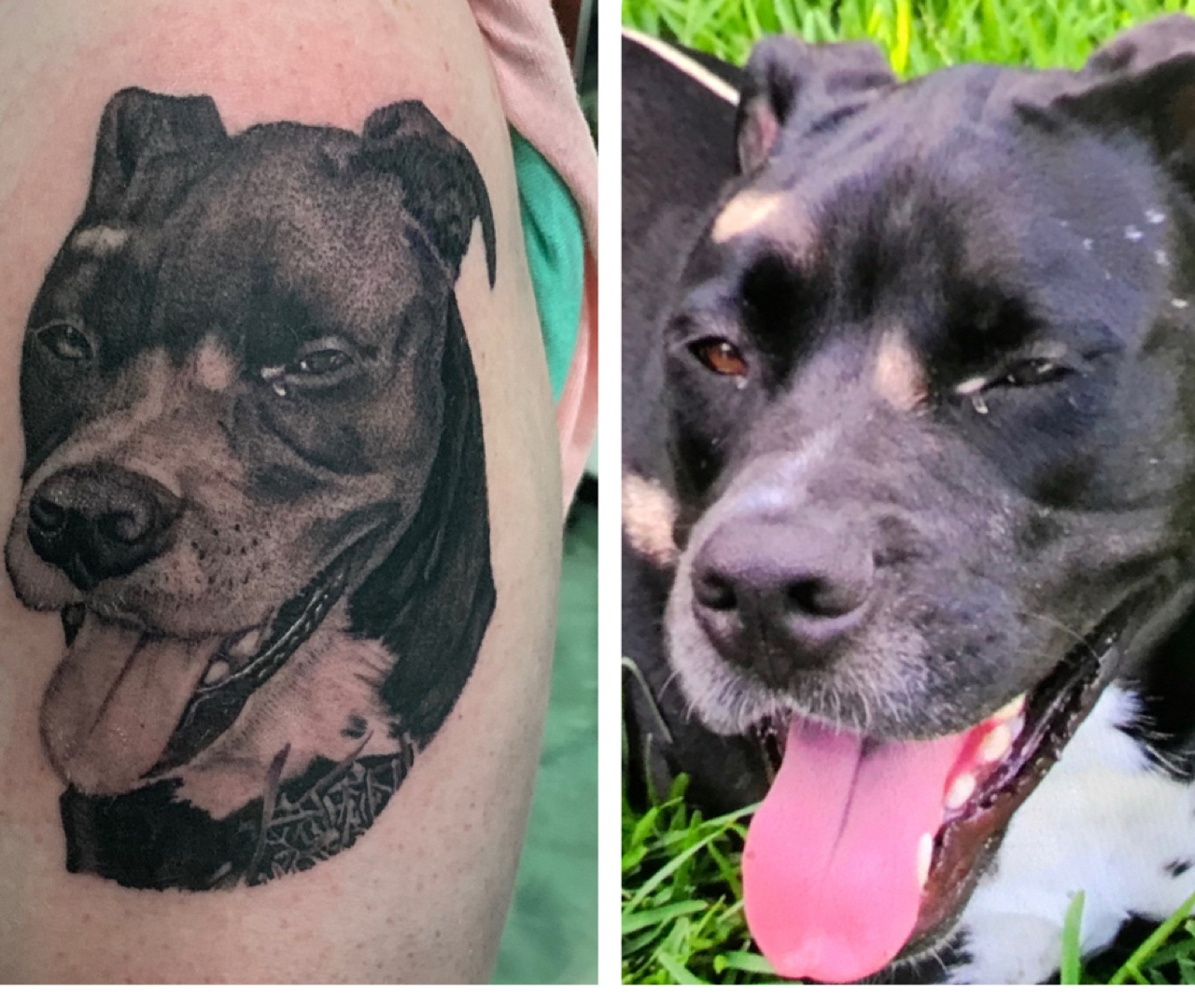 Hyper-realistic portrait tattoo by Santana Studio Co artists in Fort Worth, TX