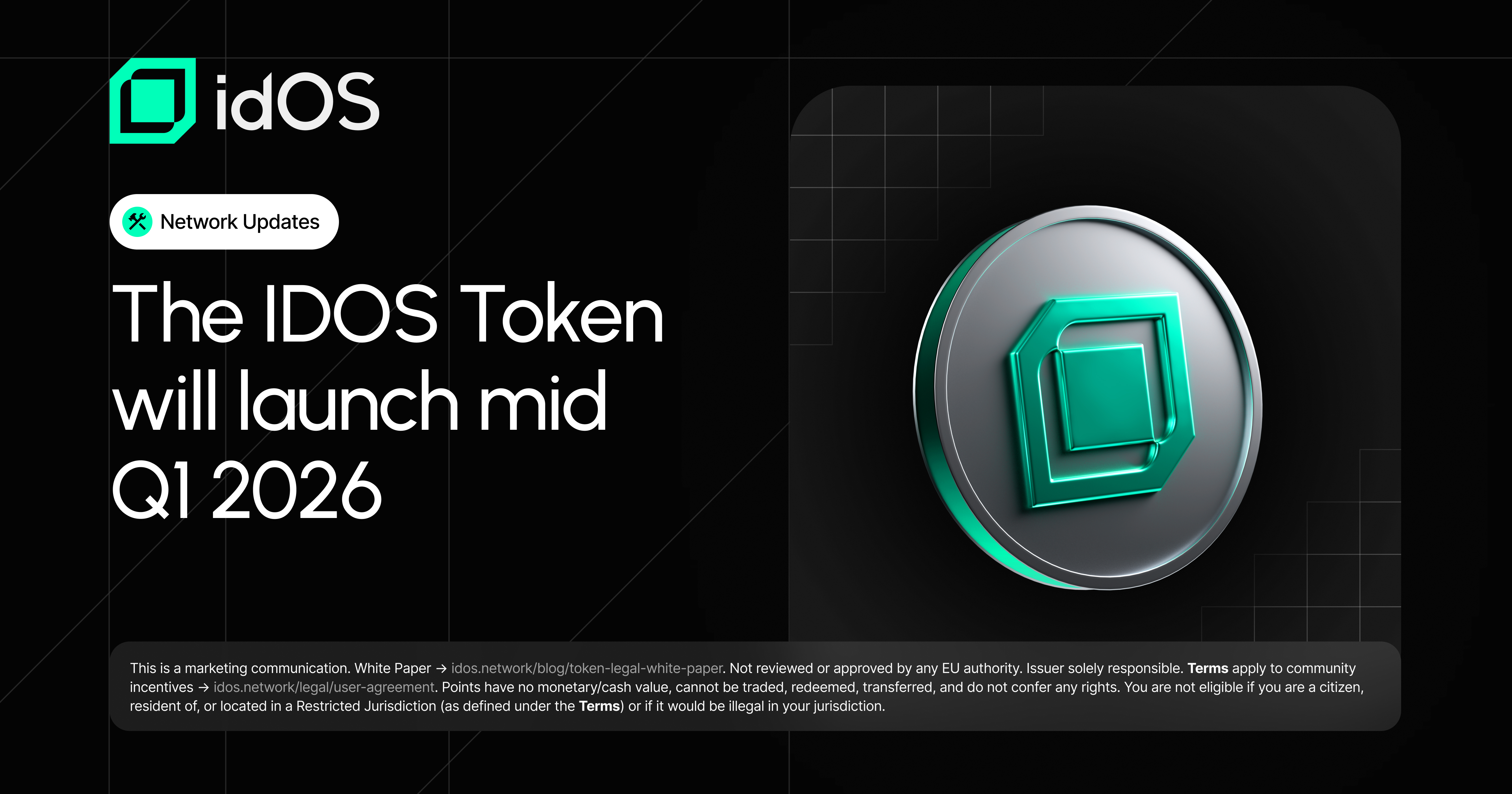 The IDOS Token will launch mid Q1 2026