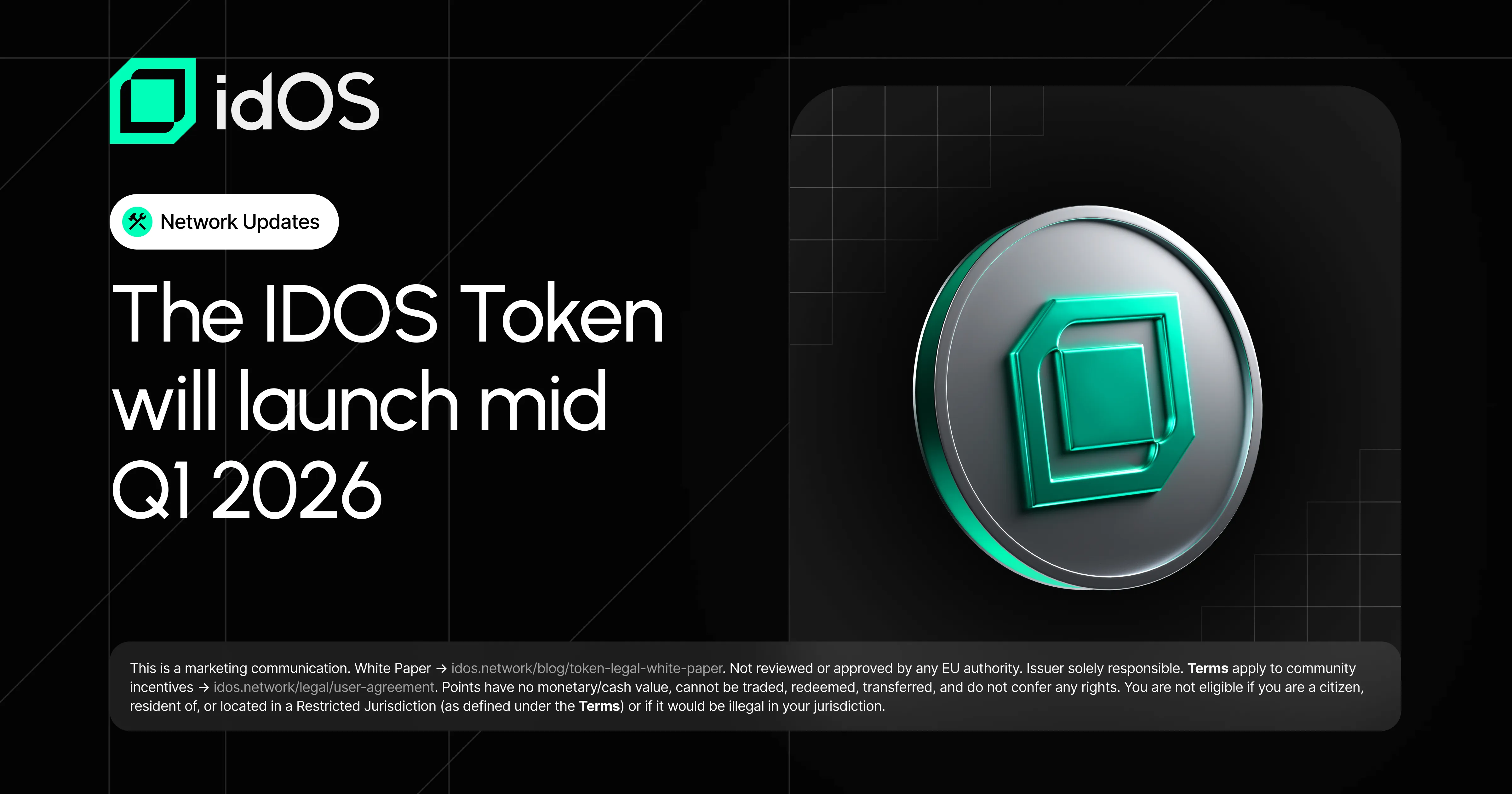 The IDOS Token will launch mid Q1 2026