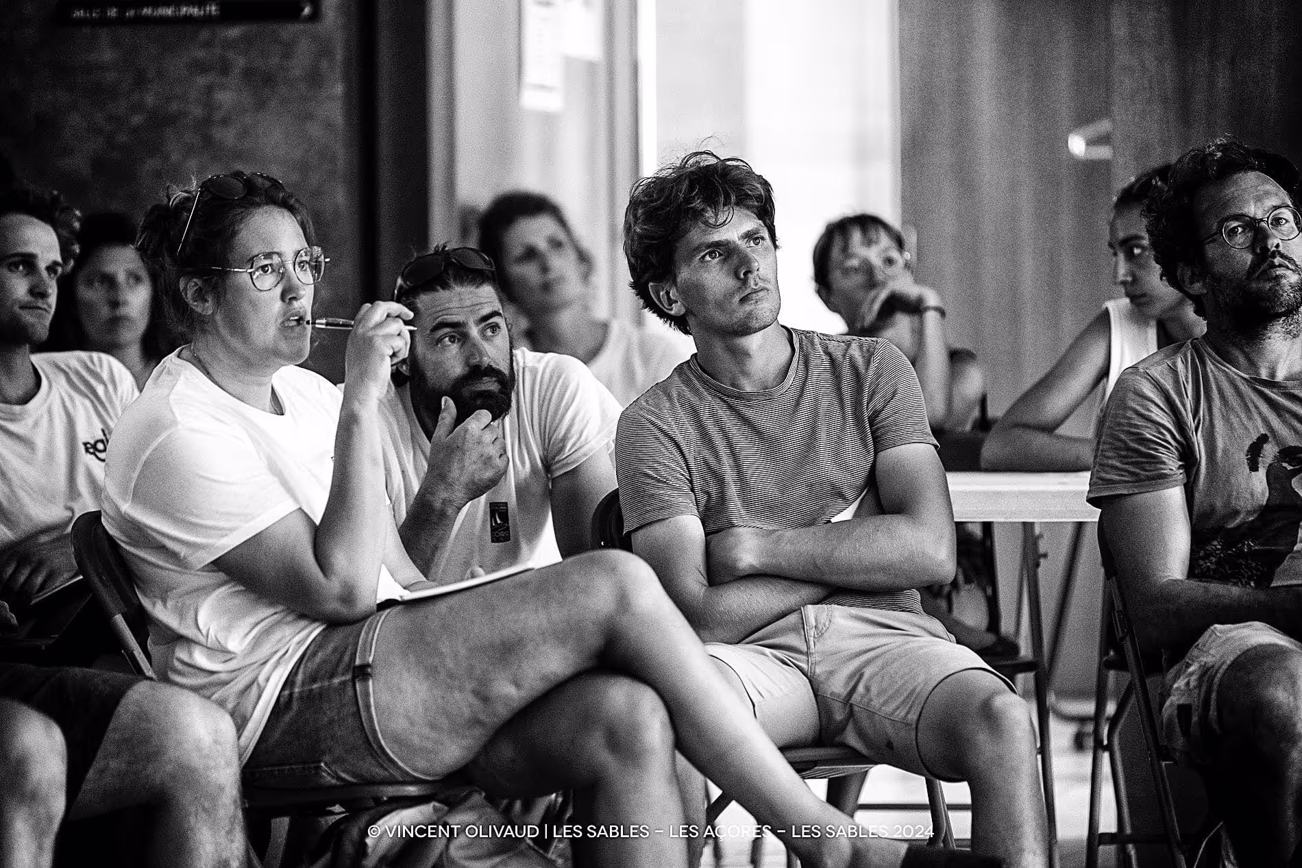 Les skippers en pleine préparation de course