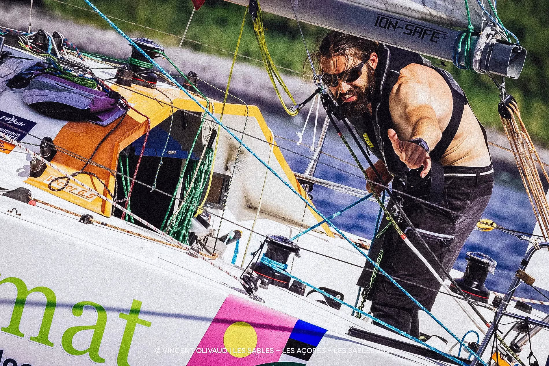 Antoine à l'ariver d'une course