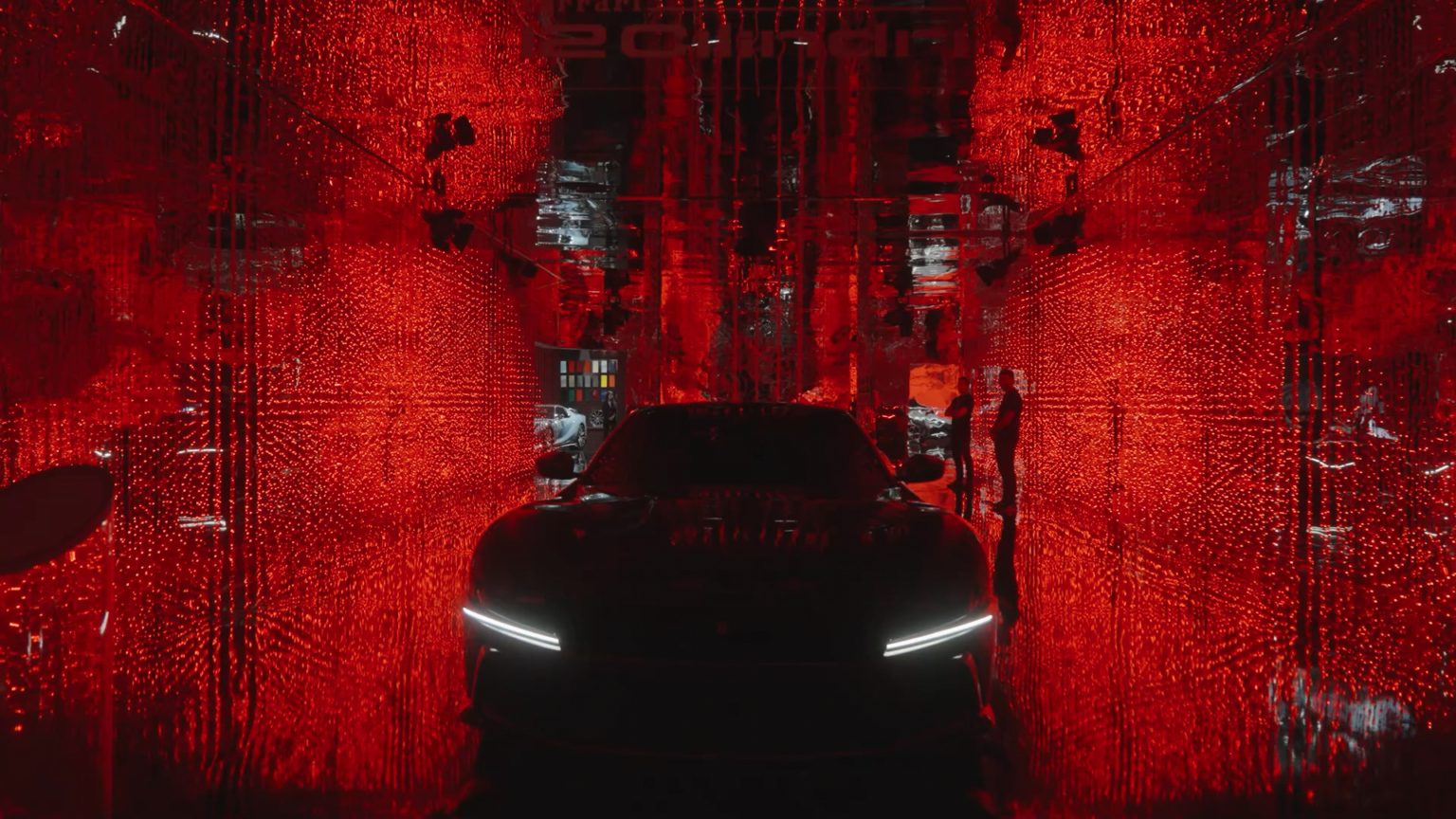 Illuminated car arrival - source film still